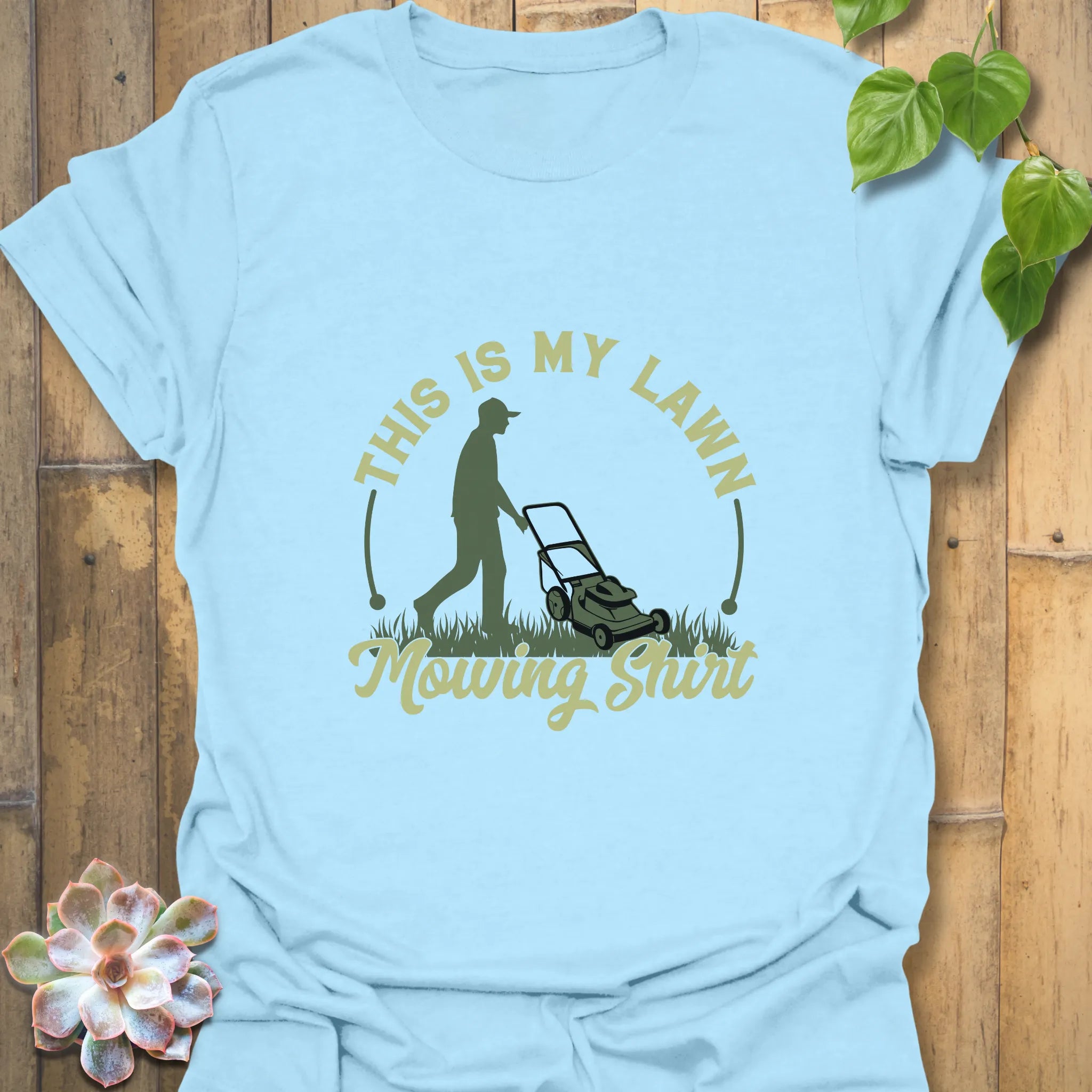 casual mowing day shirt