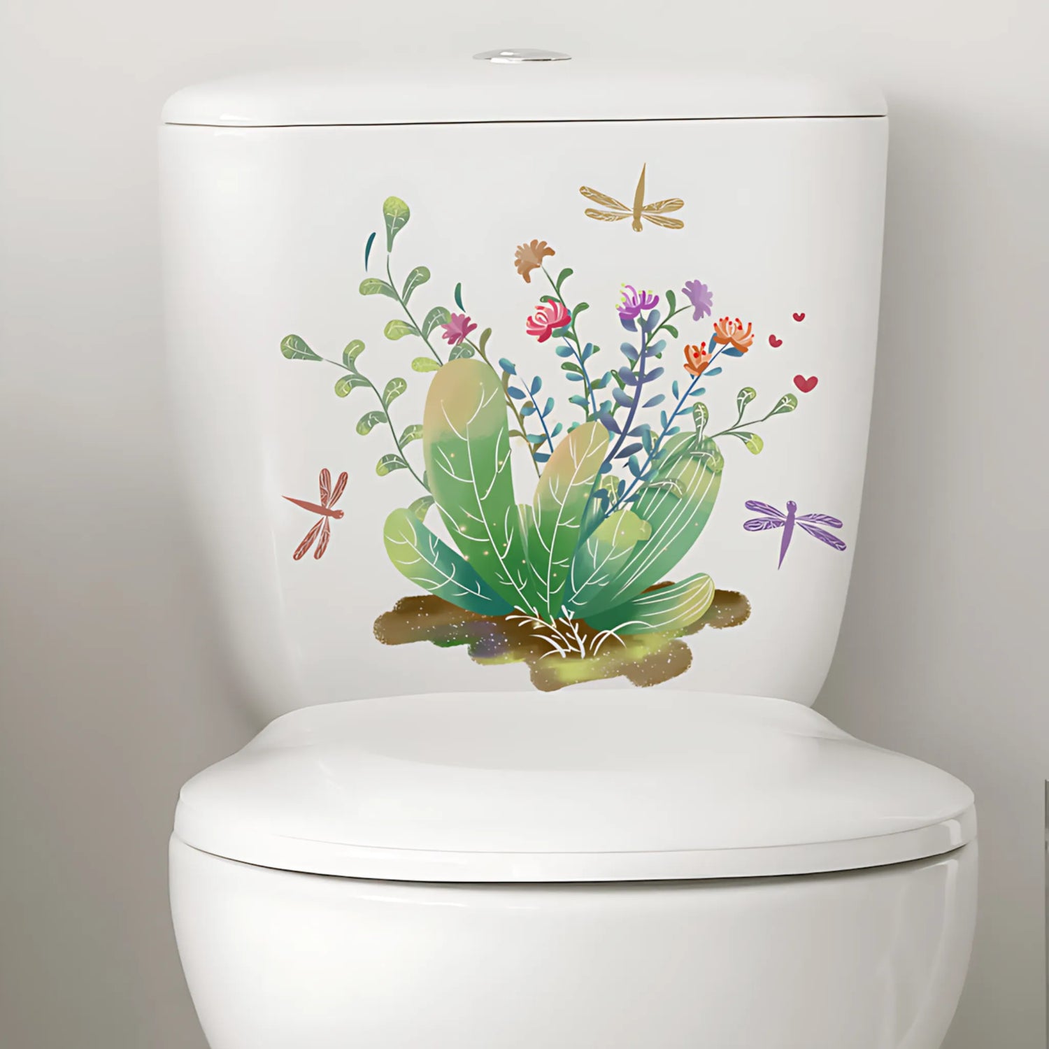 Green plant toilet sticker