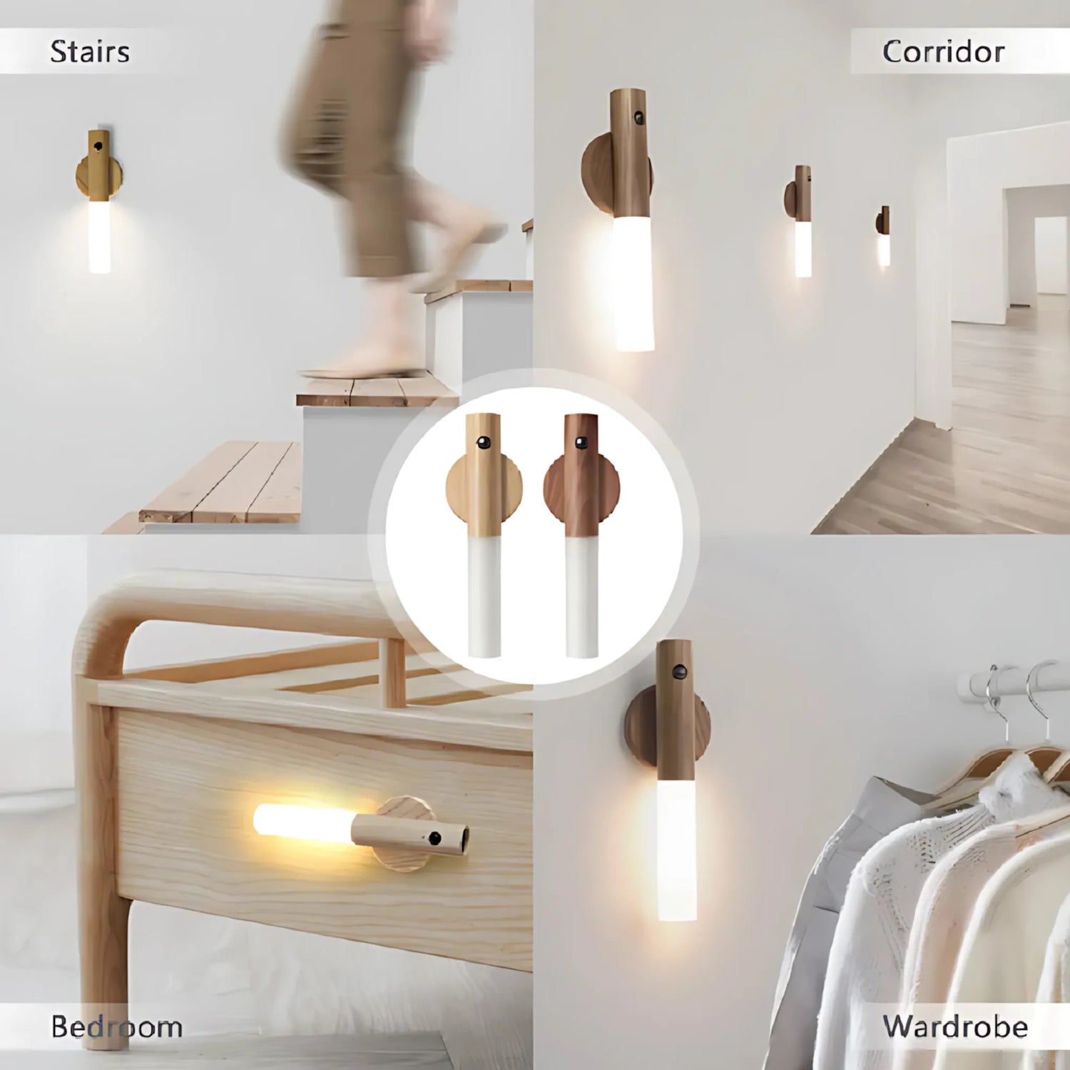 Modern wood night light