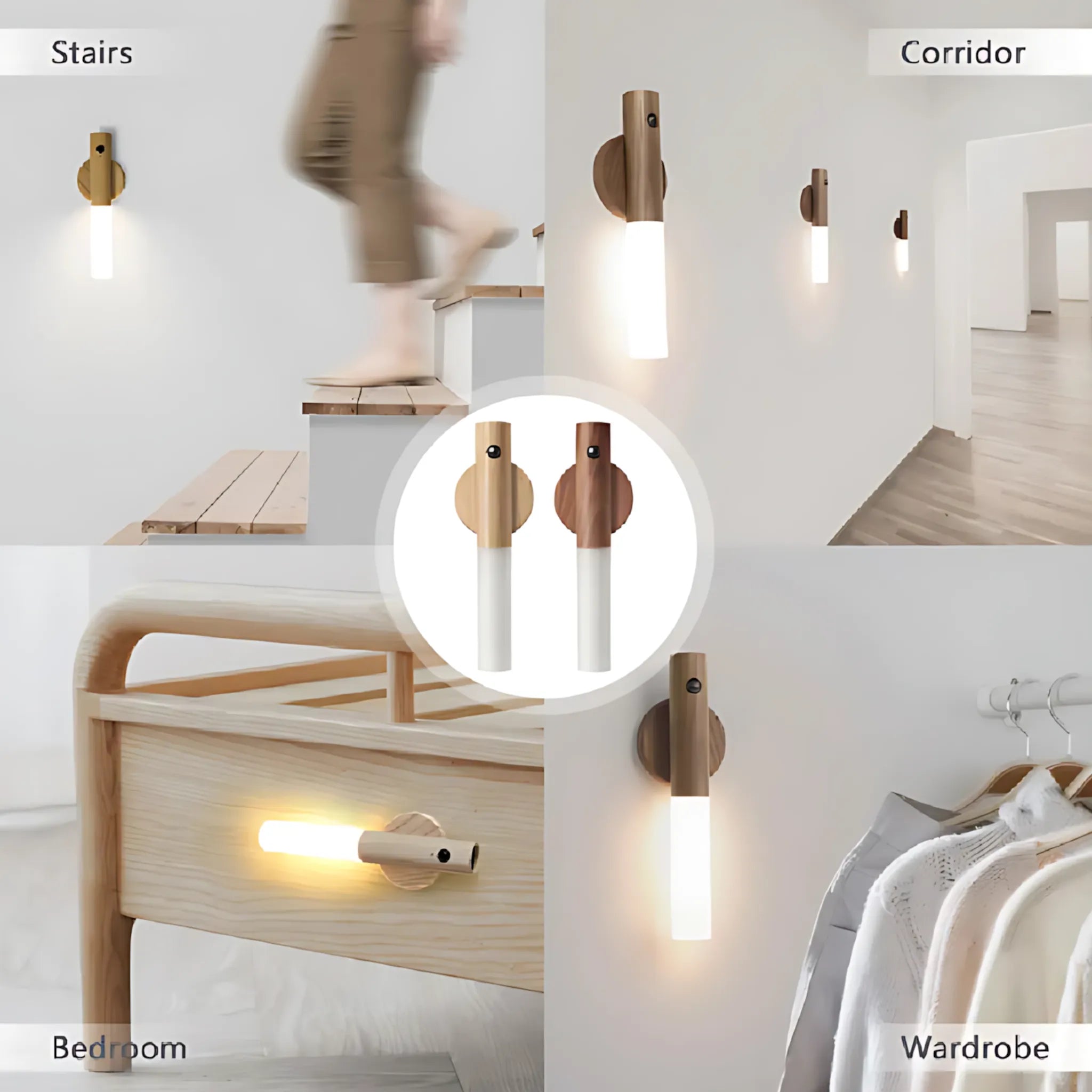 Modern wood night light