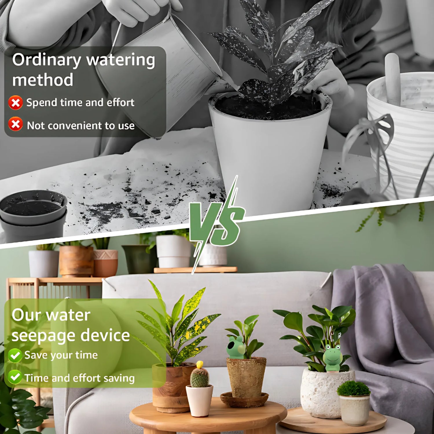 Outdoor plant irrigation spikes