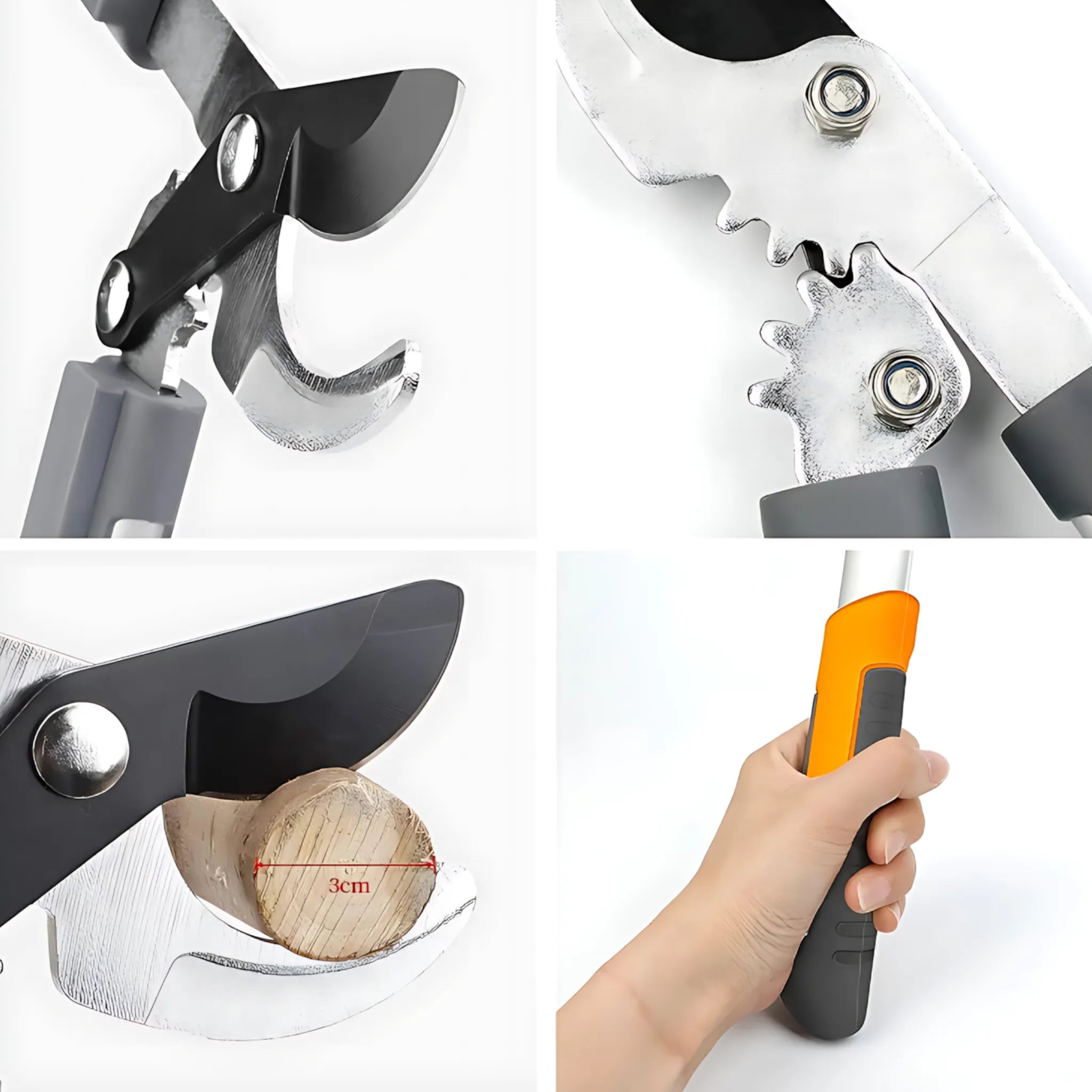 Sharp bypass pruning shears