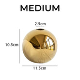 glossy gold accent vase