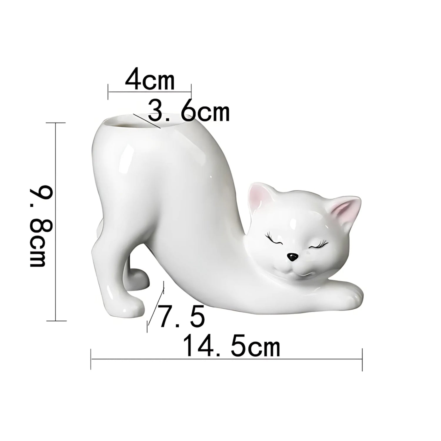 Cat Themed Flower Vase