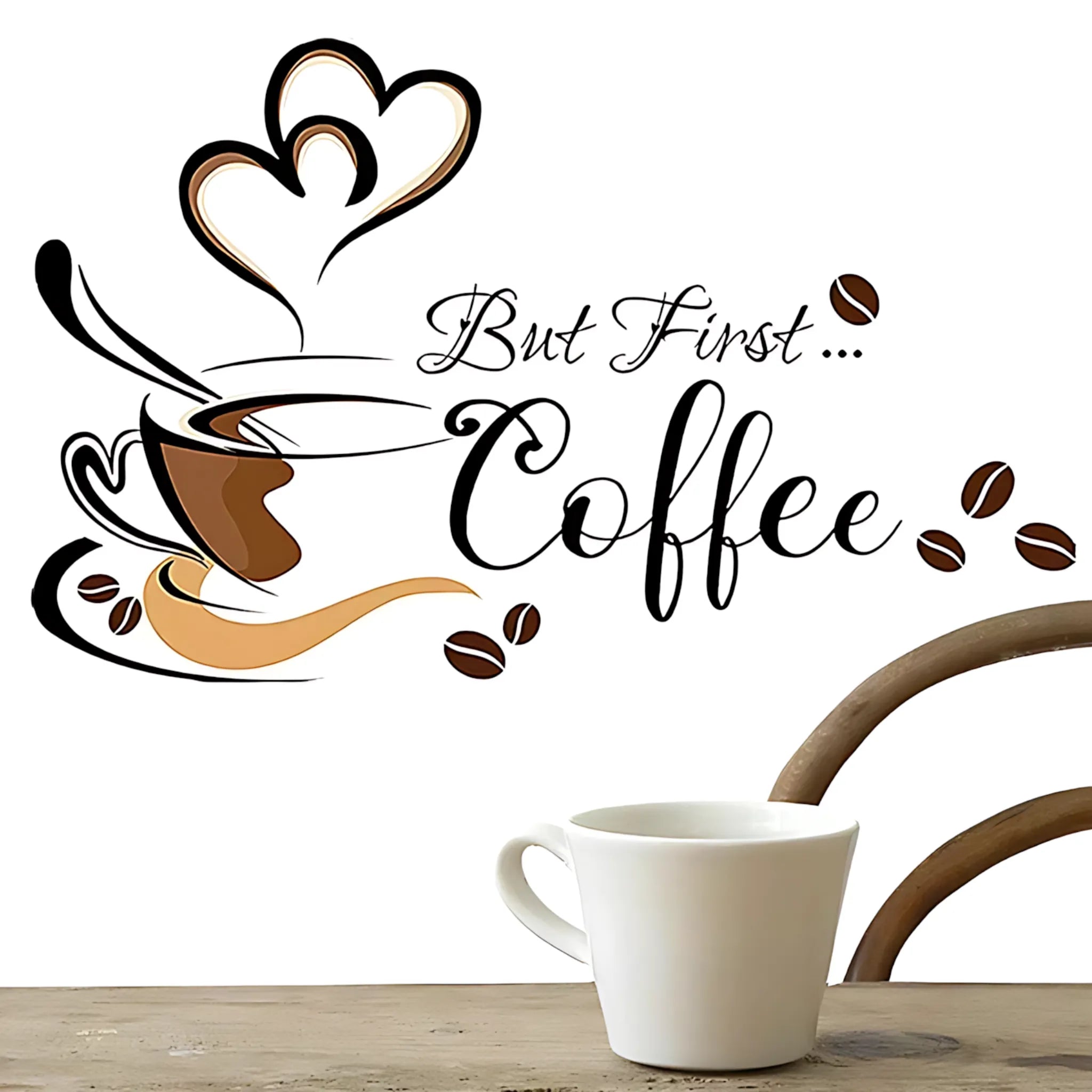 Coffee-themed wall art