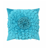 aqua sunflower pillow