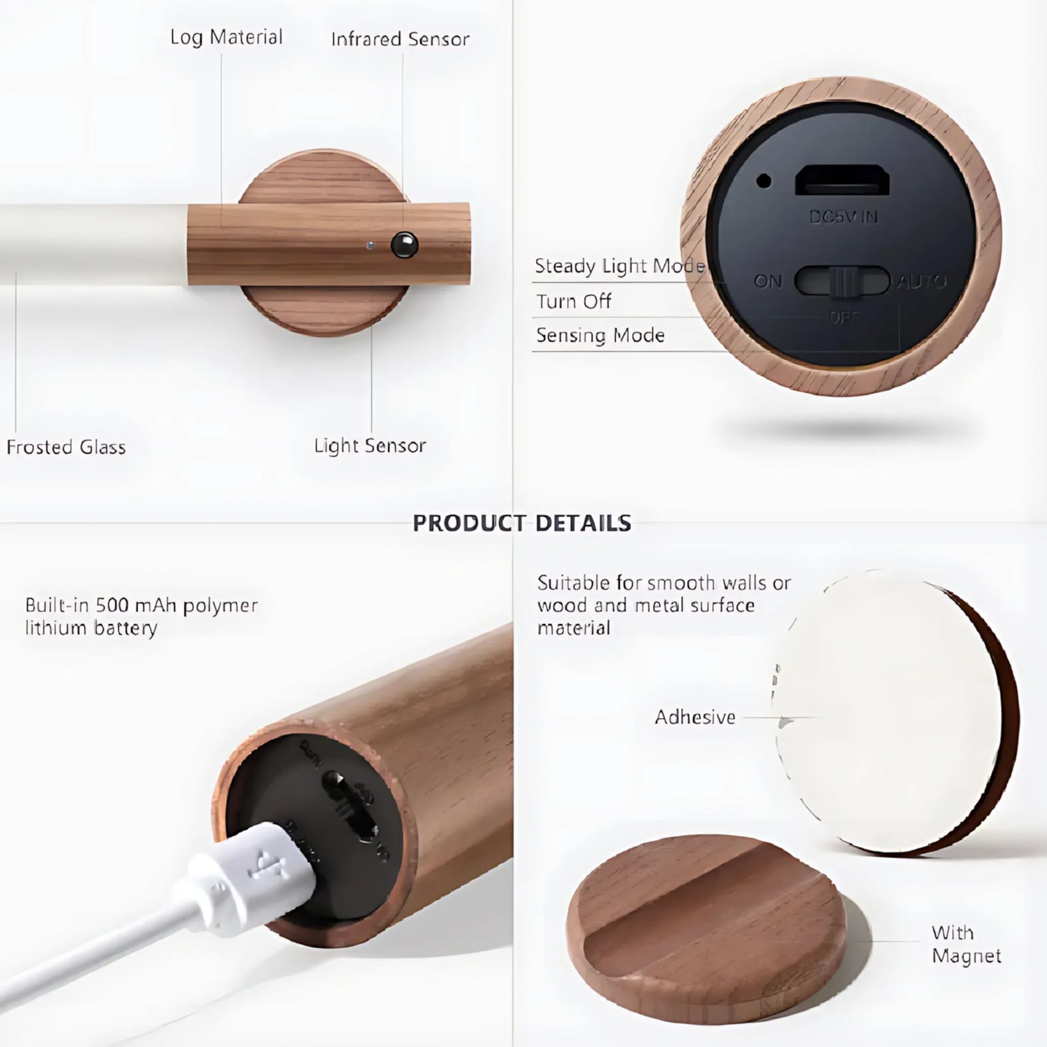 Touch control night light