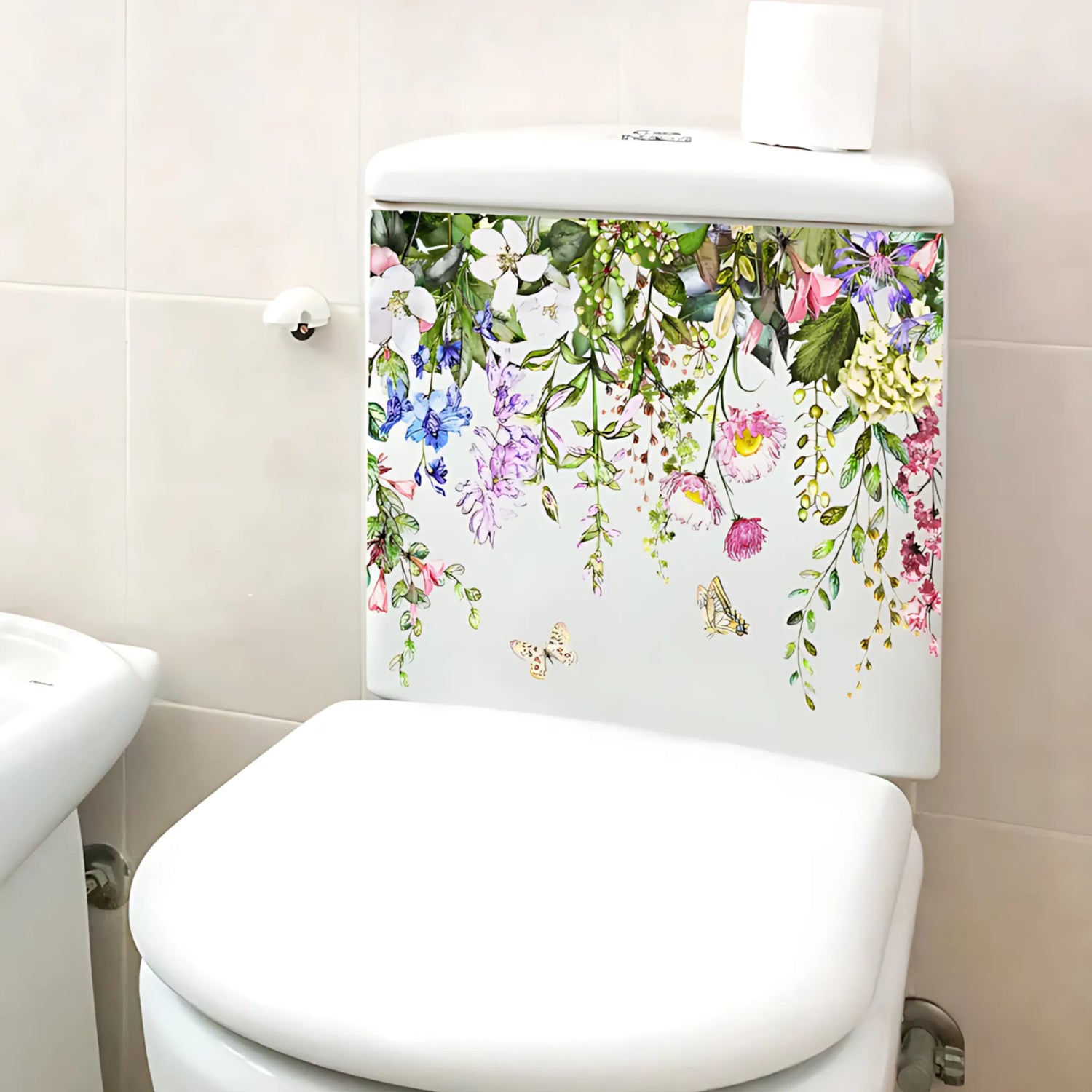 Self-adhesive toilet sticker