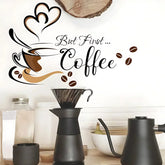 Self-adhesive coffee stickers