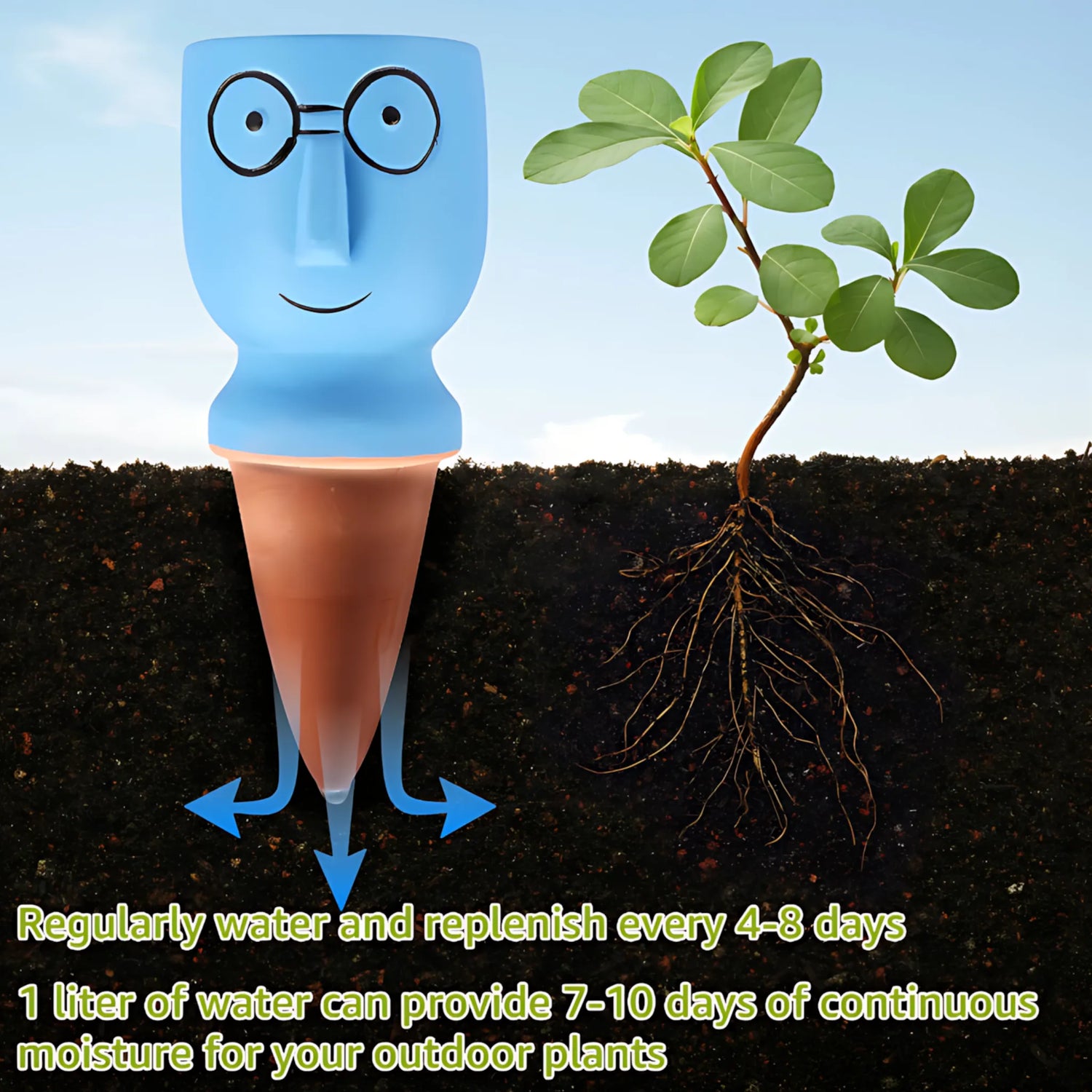 Slow-release plant watering