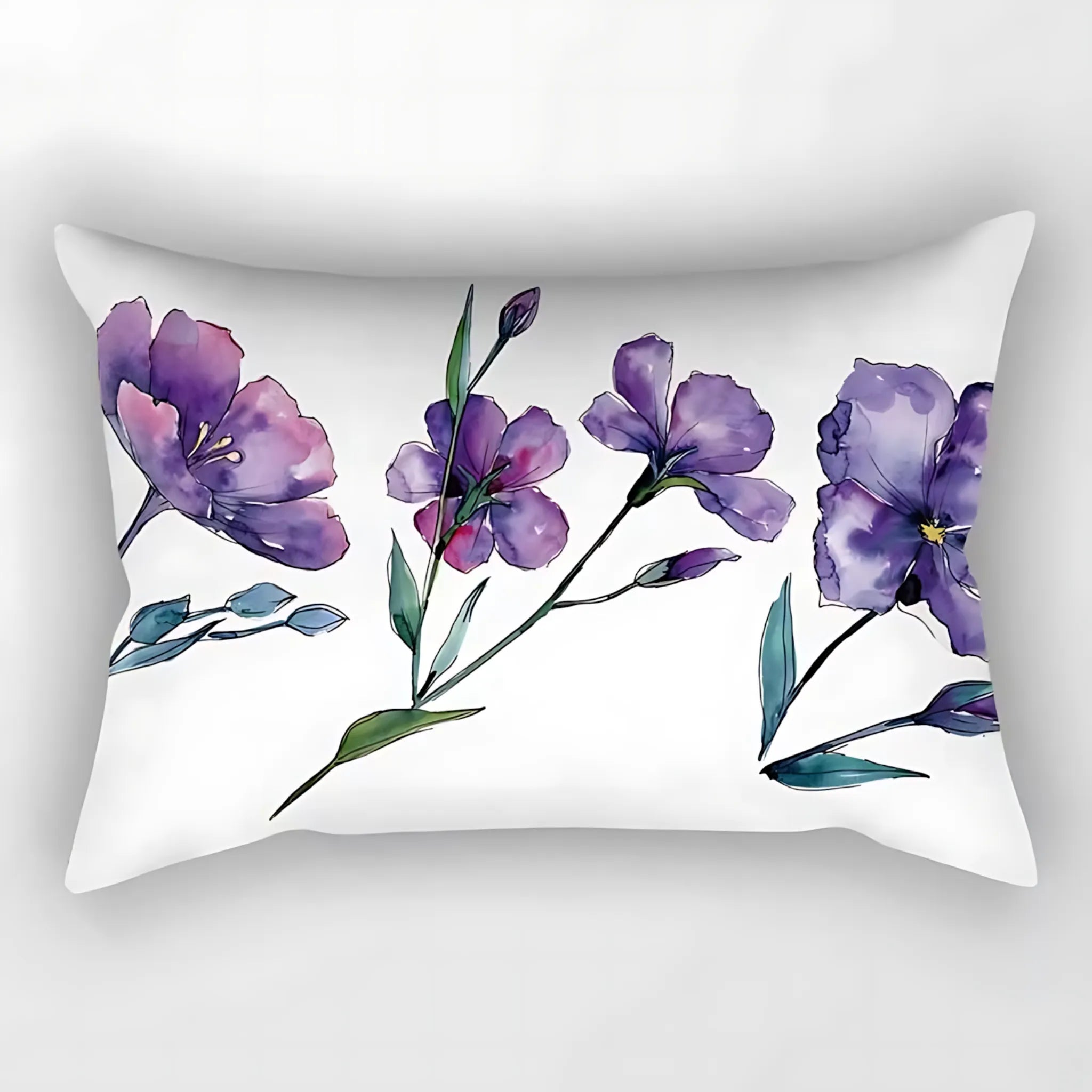 floral travel pillow cover