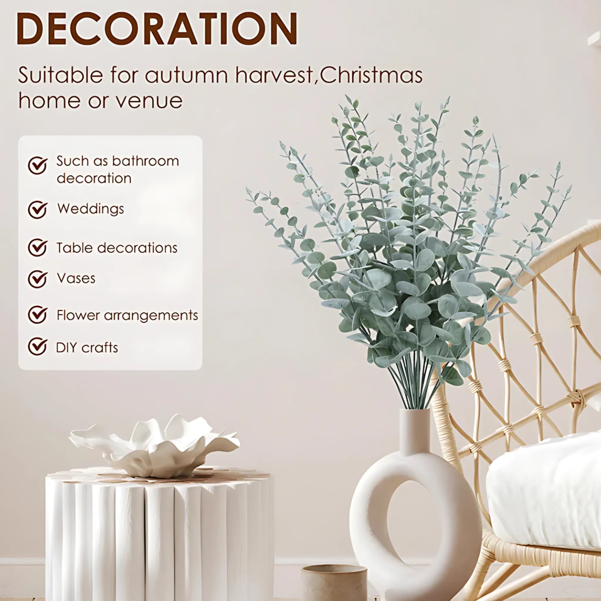 Eucalyptus branches decor