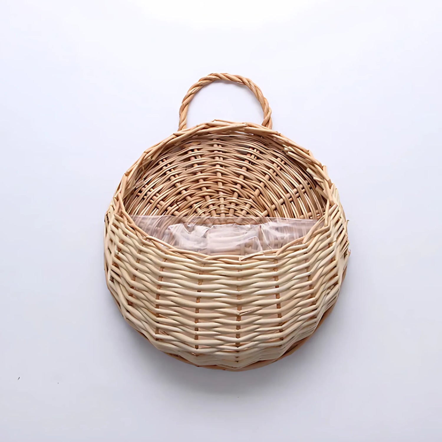 Natural wicker basket
