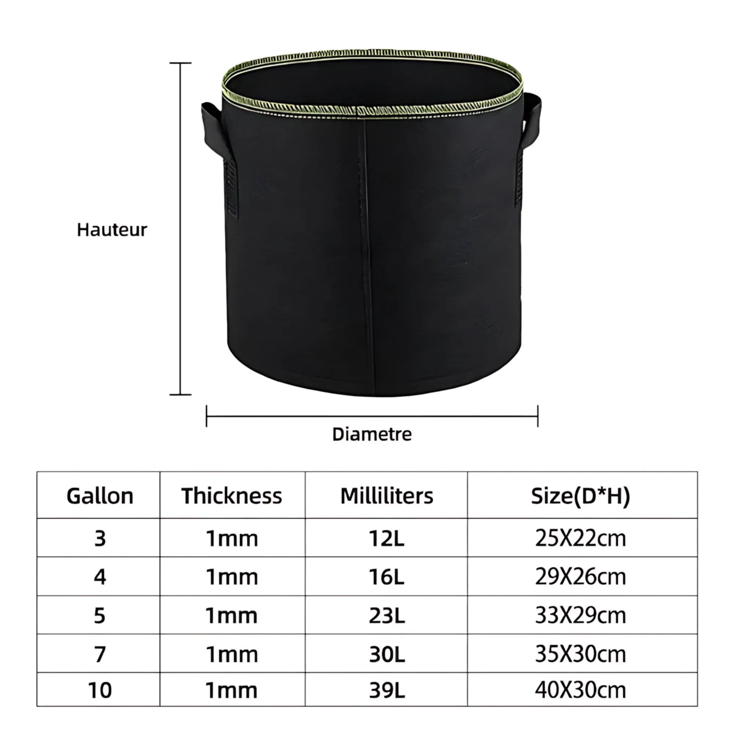breathable plant grow containers