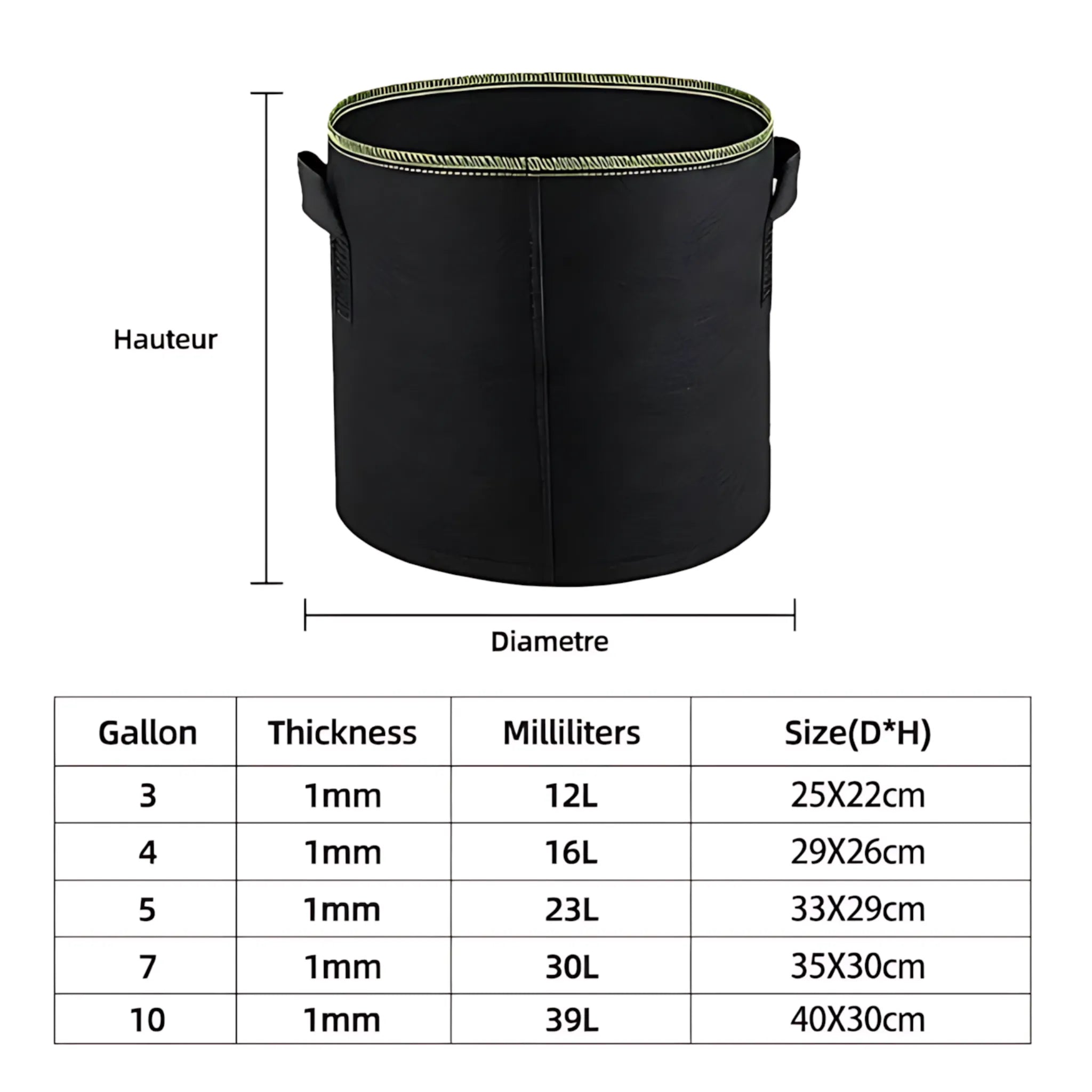 breathable plant grow containers