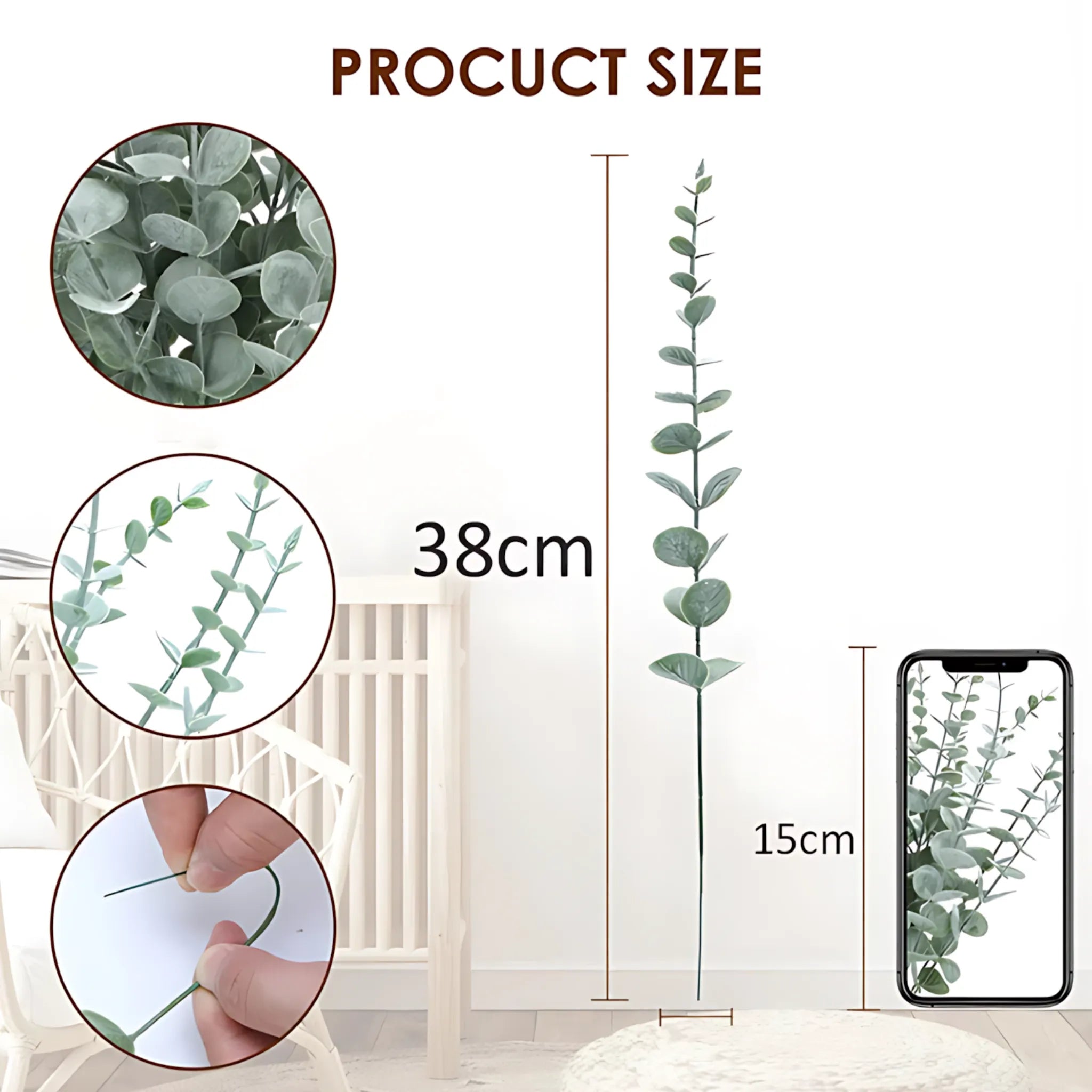 Faux eucalyptus stems