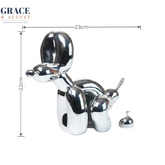 silver pooping balloon dog