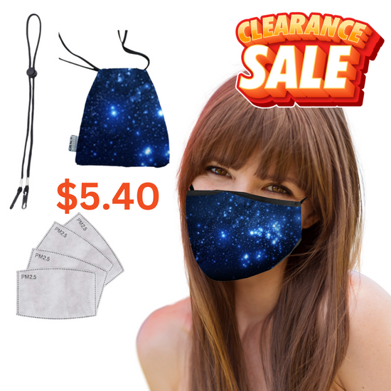 Cotton Face Mask Set - 3 Layer 100%  Reusable Face Mask  - Galaxy