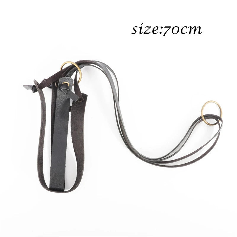 Scandinavian PU Leather Plant Hanger Black - Clearance