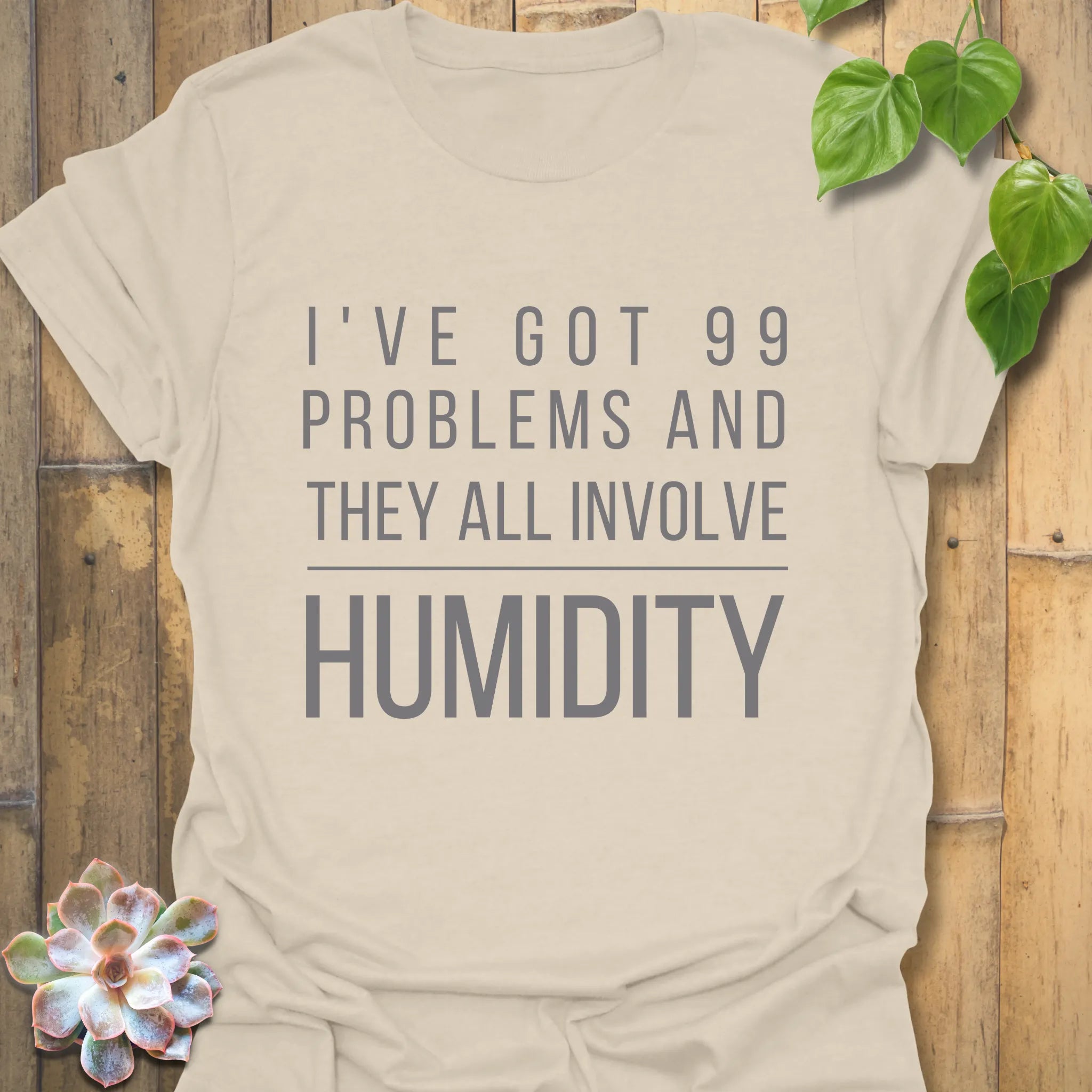 Natural colour t-shirt featuring the design "I&