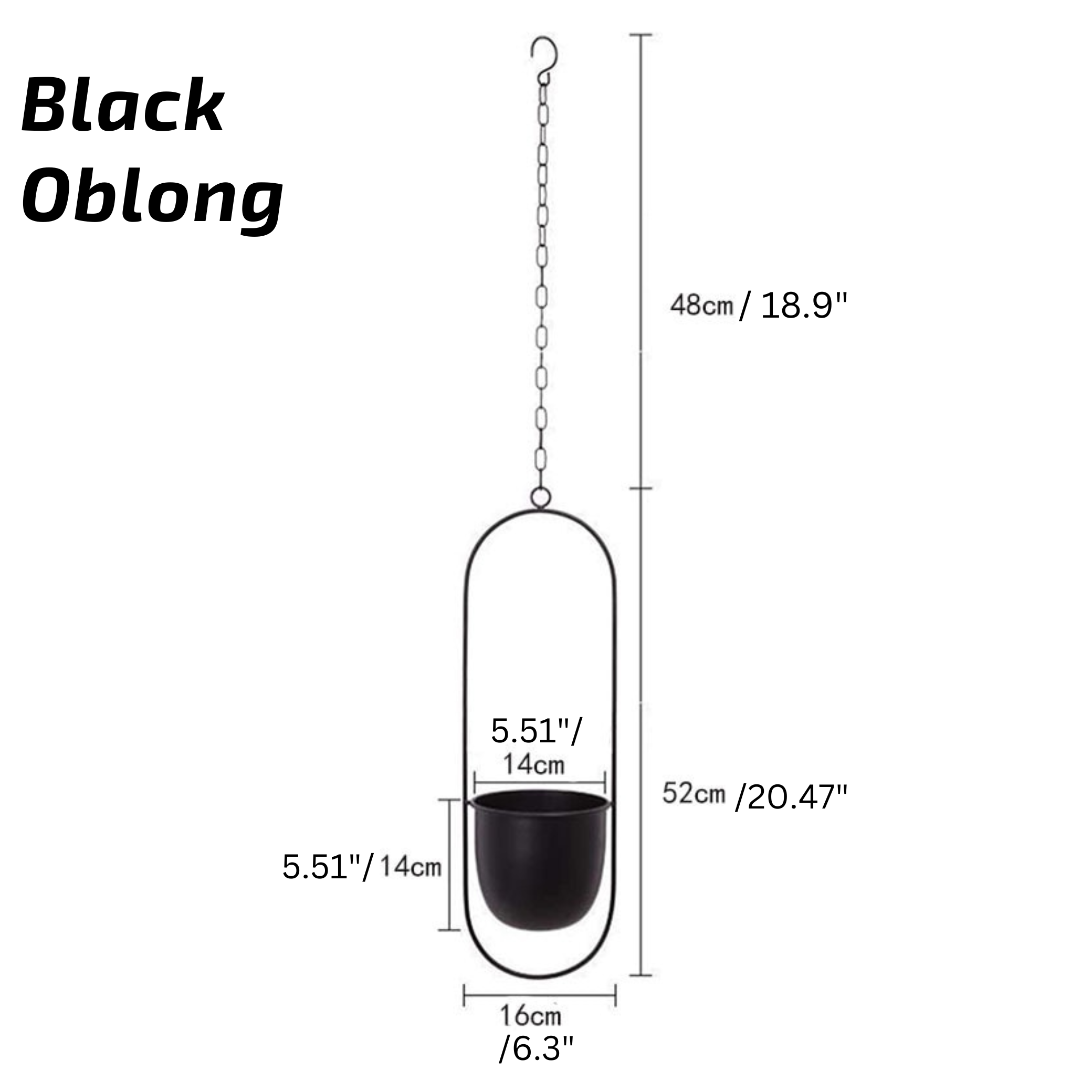 Metal plant hanger