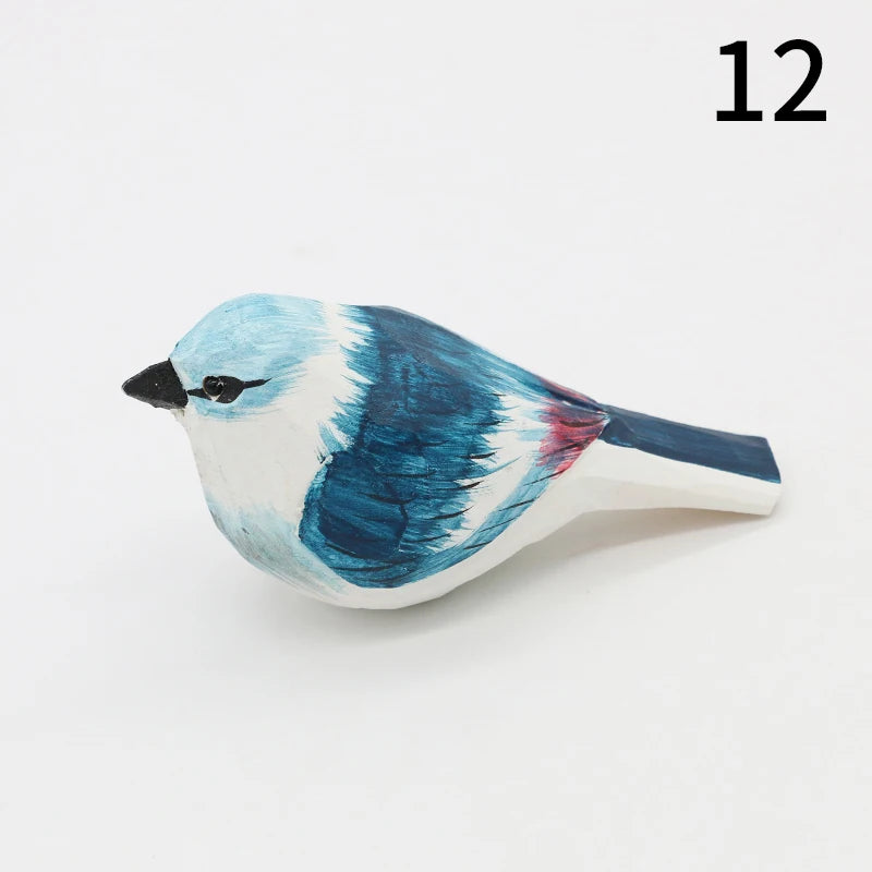 Blue Robin wood carving