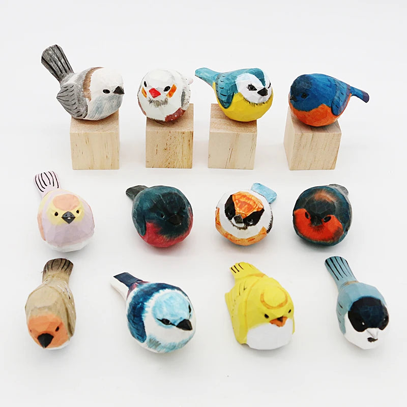Artisan bird statues