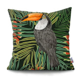 square toucan cushion cover