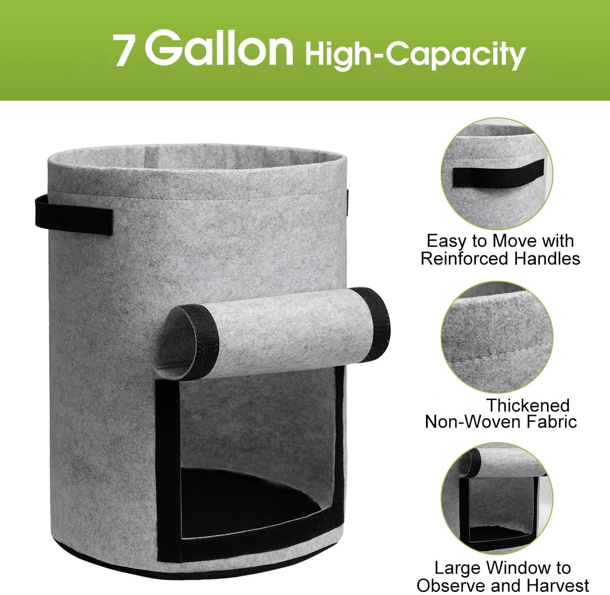 Felt Grow Bags for Healthy Plants – Eco-Friendly, Reusable, 3 Sizes & 4 Colors