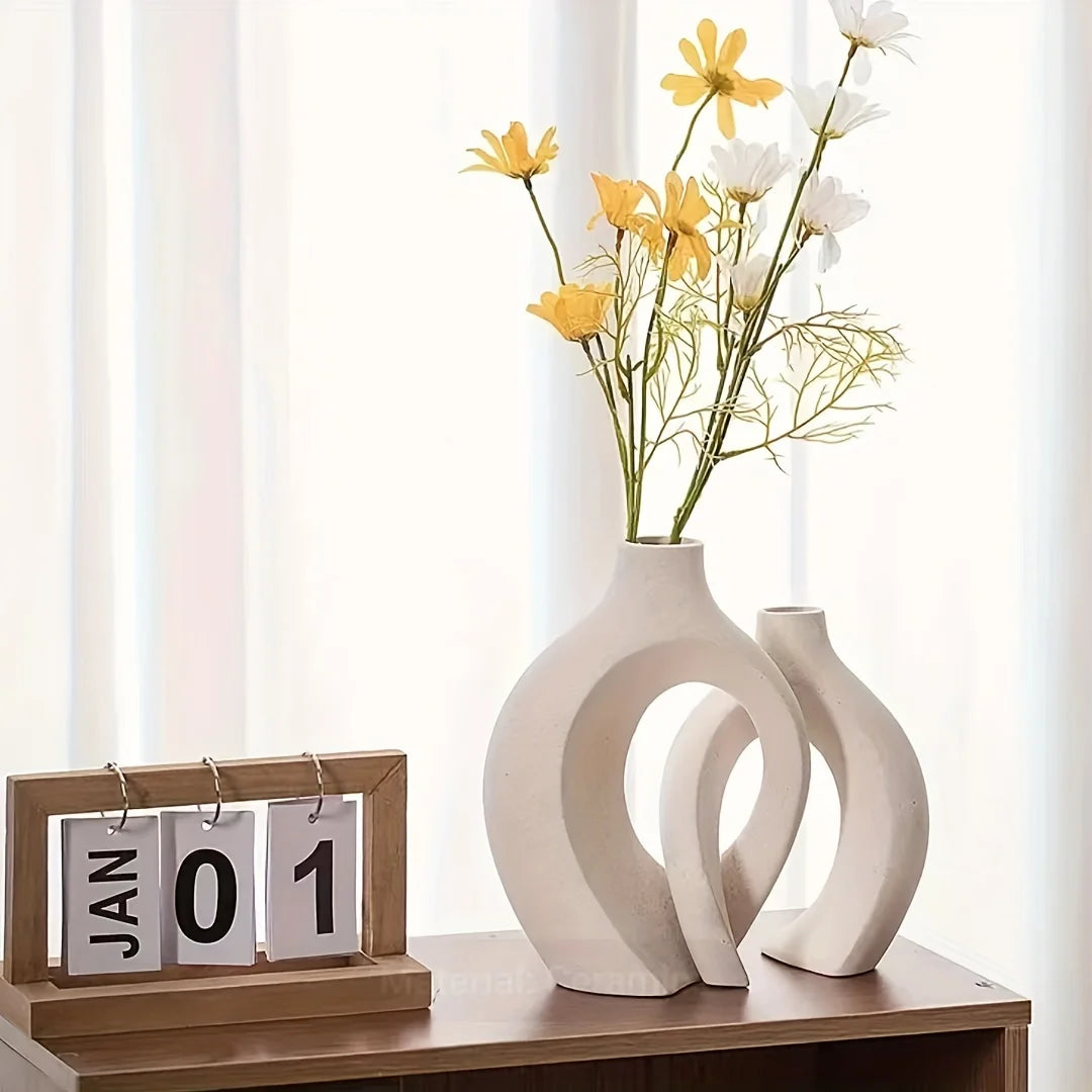 Ceramic flower vases