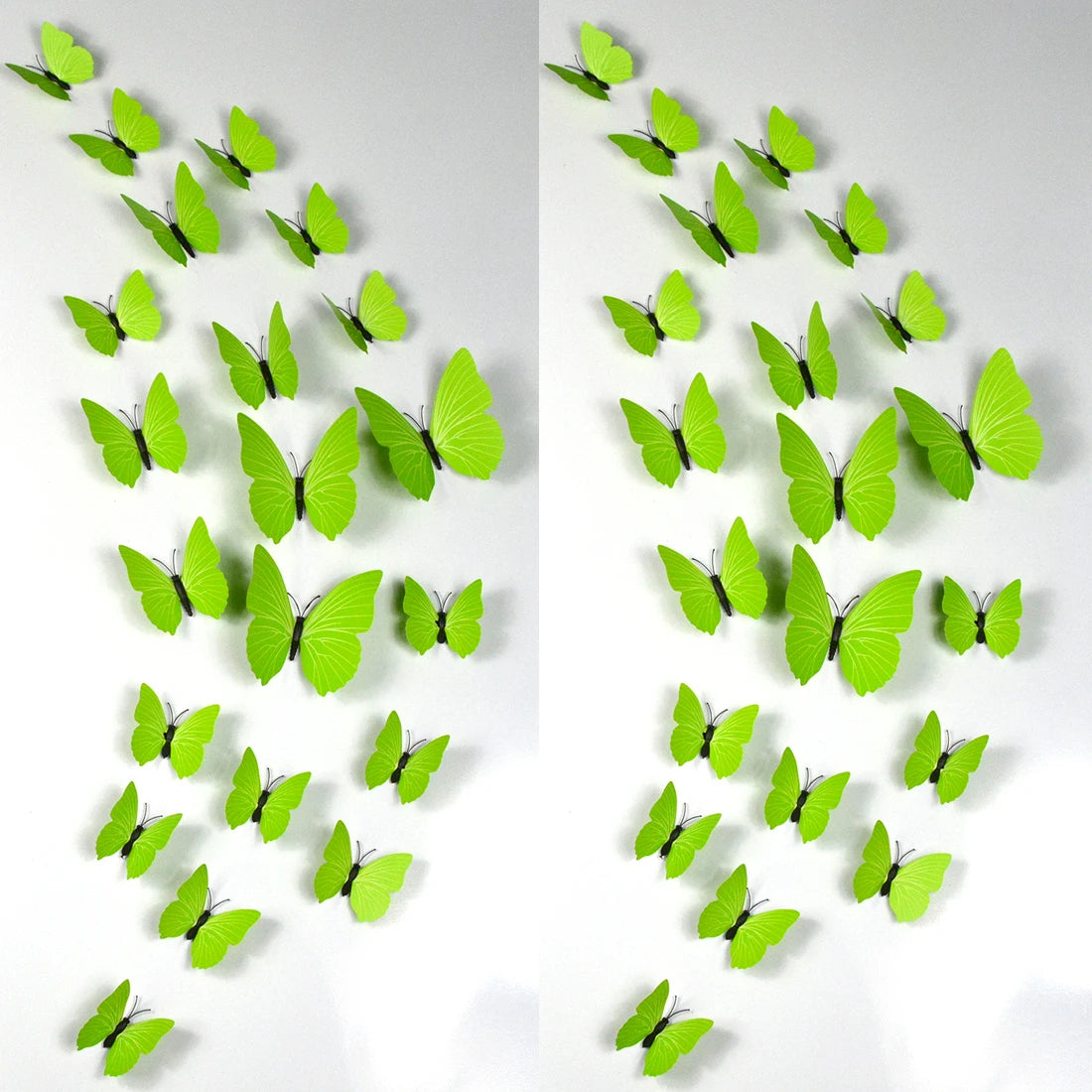 green wall butterfly 3D decals