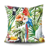 square rain forest pattern cushion cover