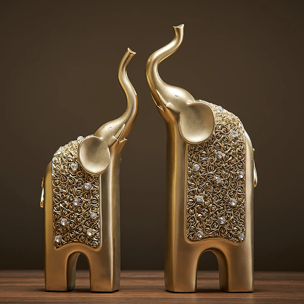 Gold caparison elephant