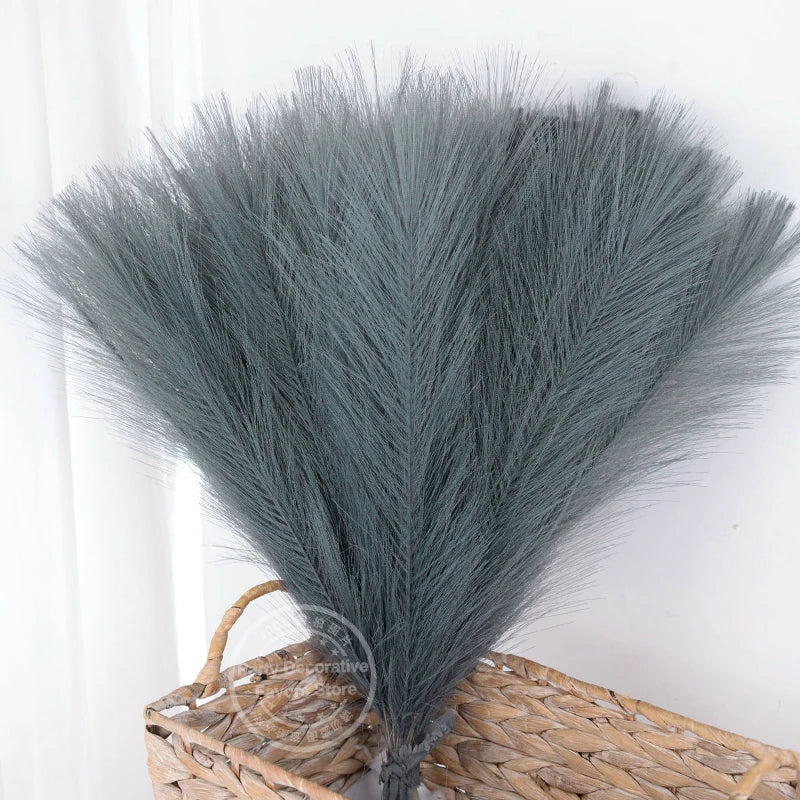 Living room pampas decor