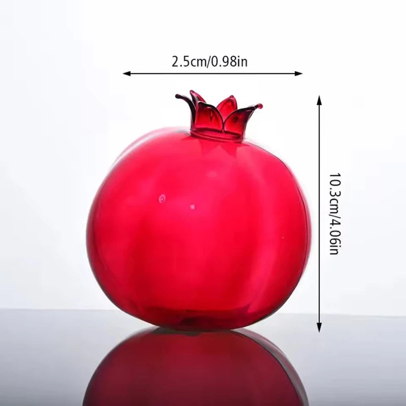 Pomegranate Pear Zucchini Fruit Shaped Glass Vase