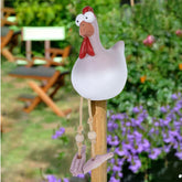 Colourful chicken statues