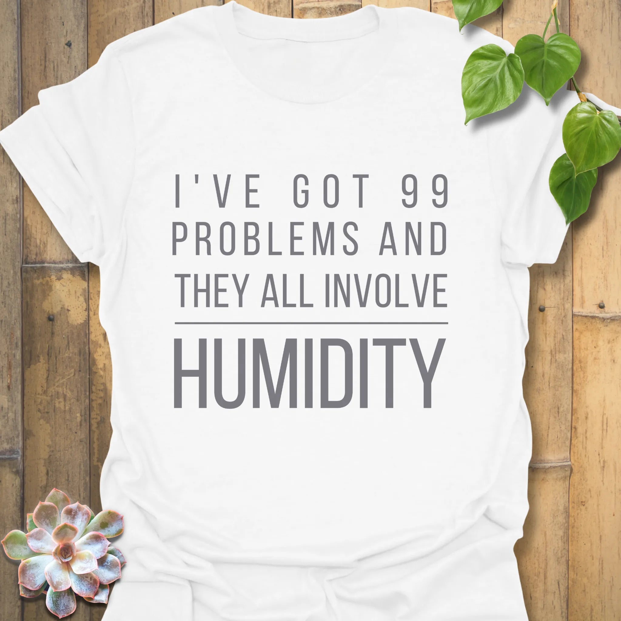 White t-shirt featuring the design "I&