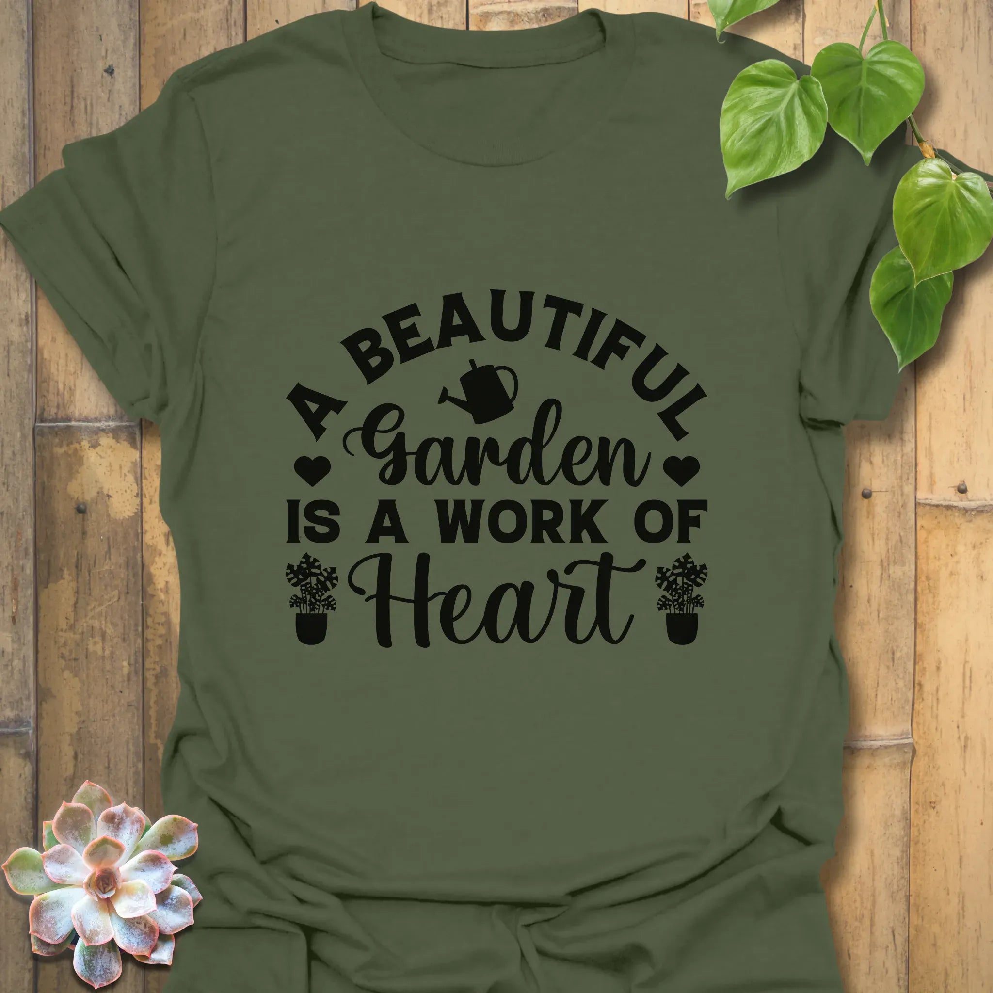 A Beautiful Garden T-shirt Military Green / S T-Shirt