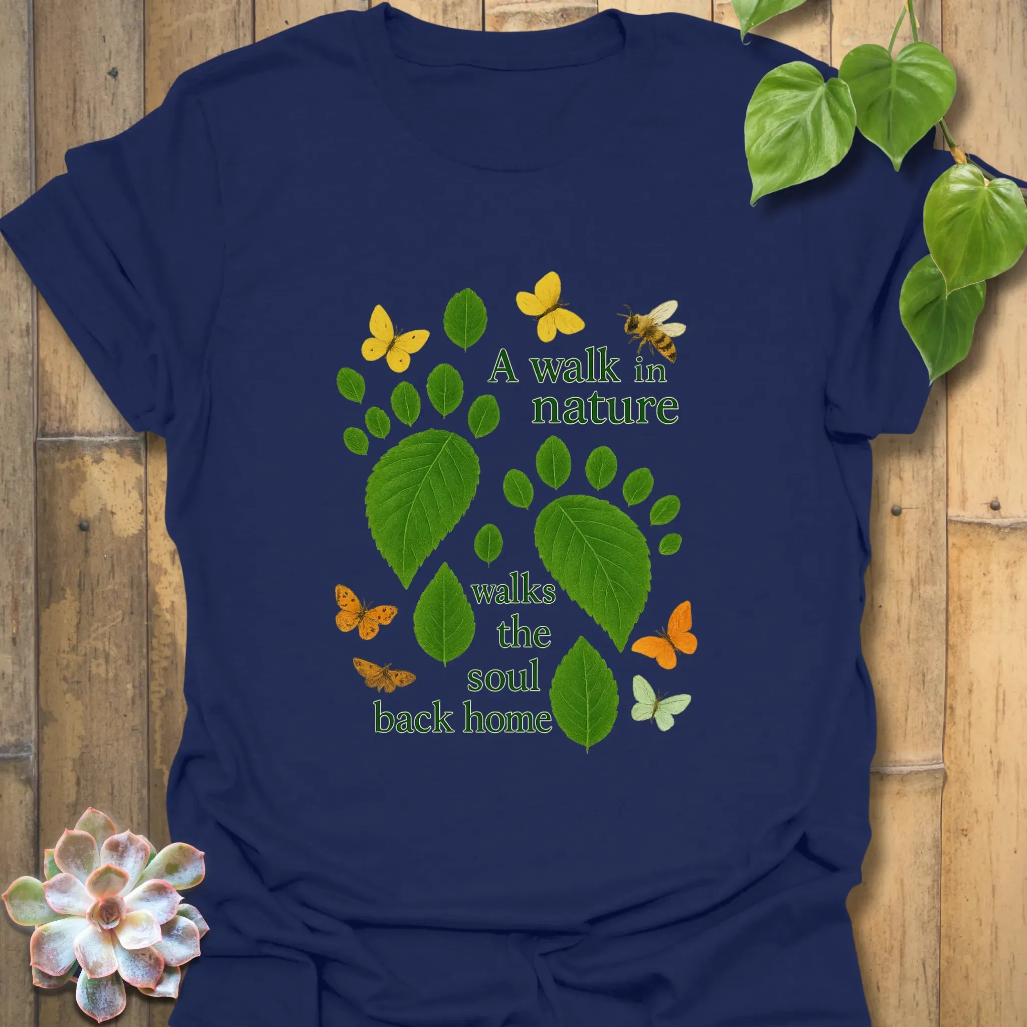 A Walk In Nature T-shirt Navy / S T-Shirt