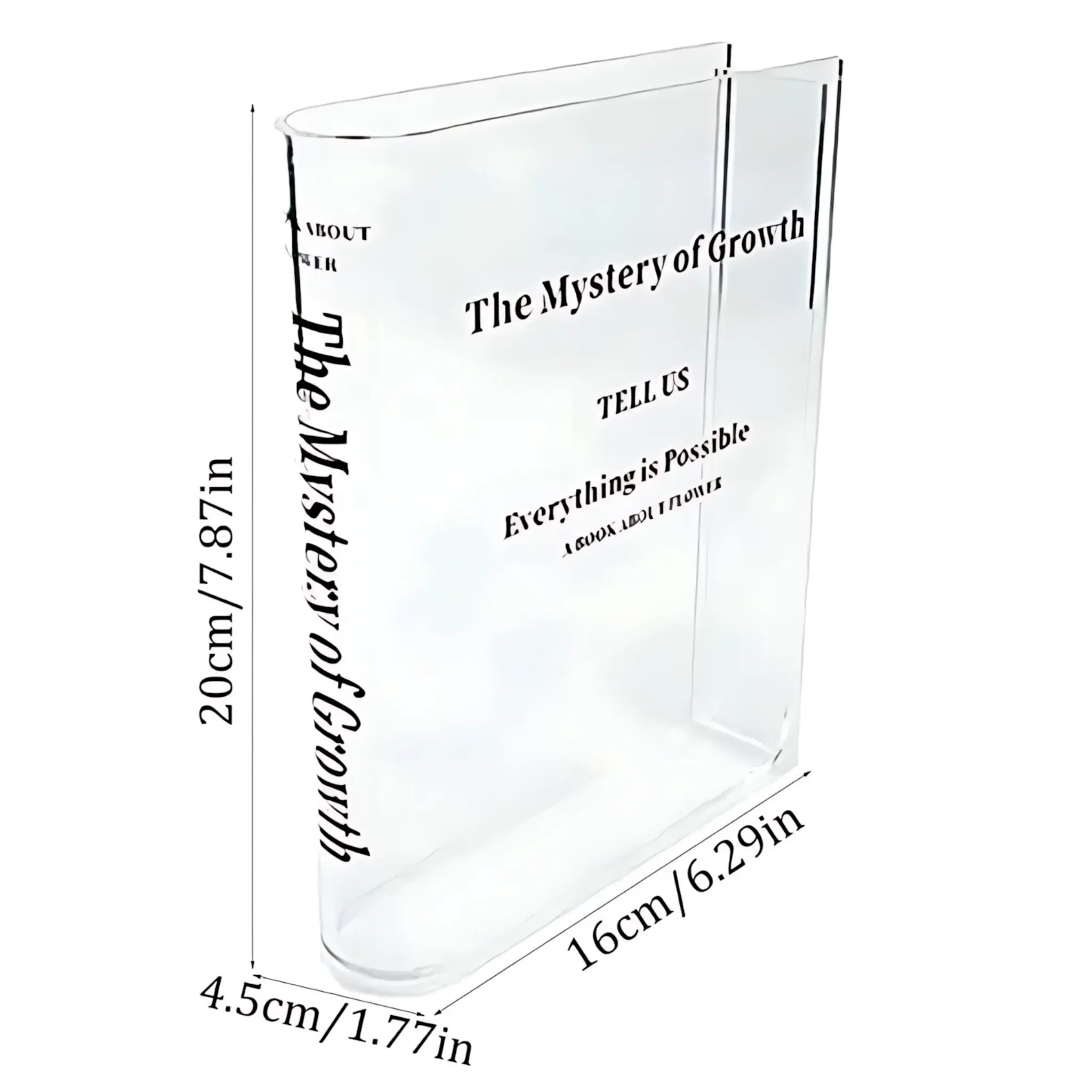 Acrylic Book Flower Vase - Modern Decorative Home Decor Flower Vase