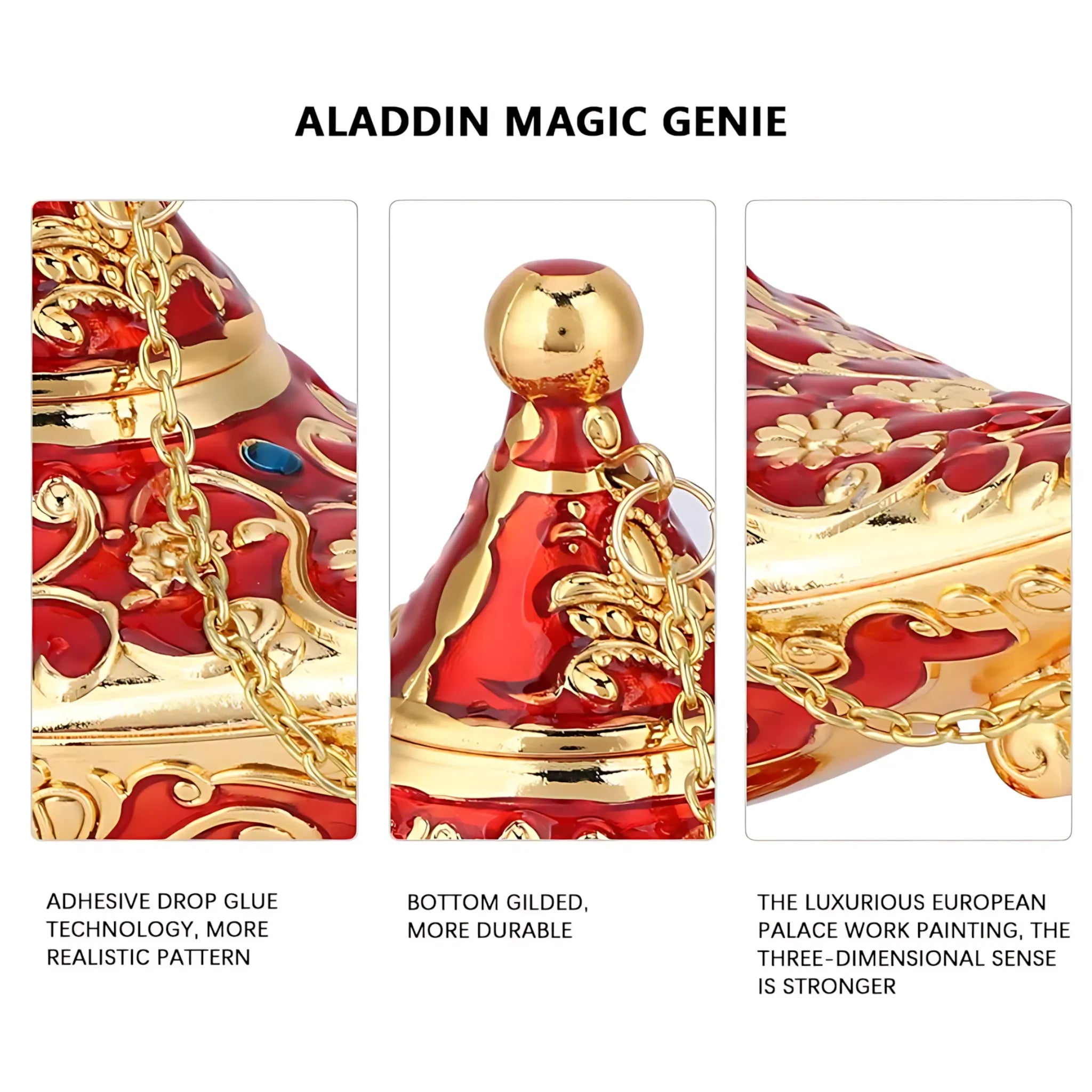 Aladdin Lamp – Vintage Metal Wishing Ornament for Home Lamp