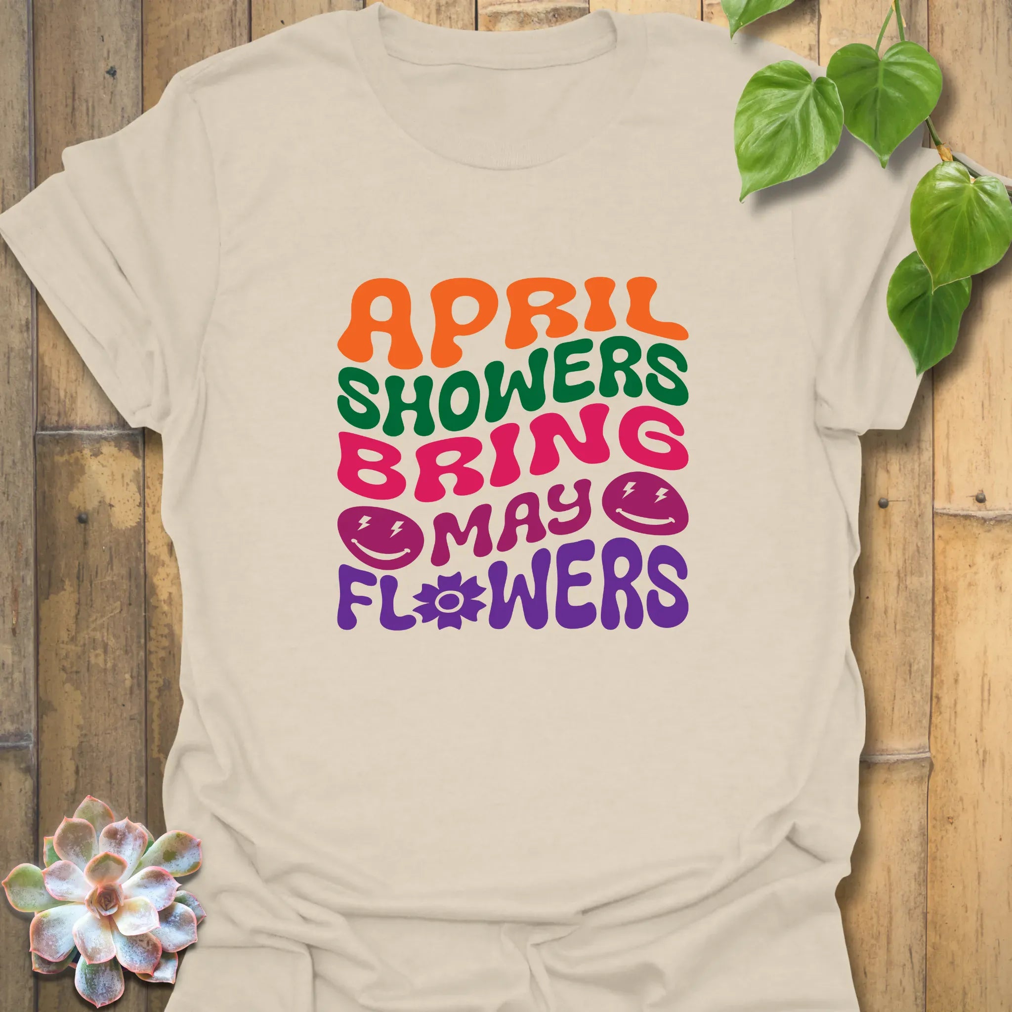 April Shower T-shirt Natural / S T-Shirt