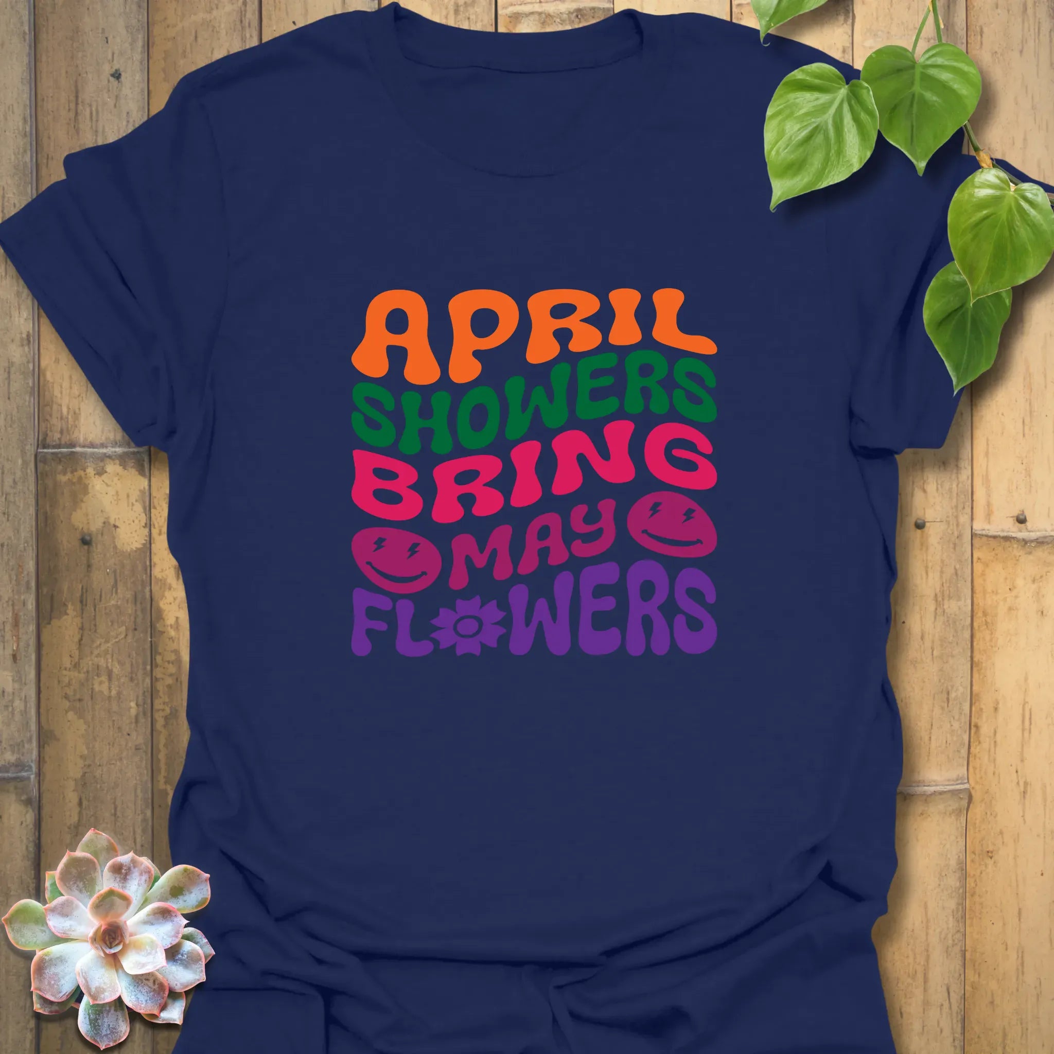 April Shower T-shirt Navy / S T-Shirt