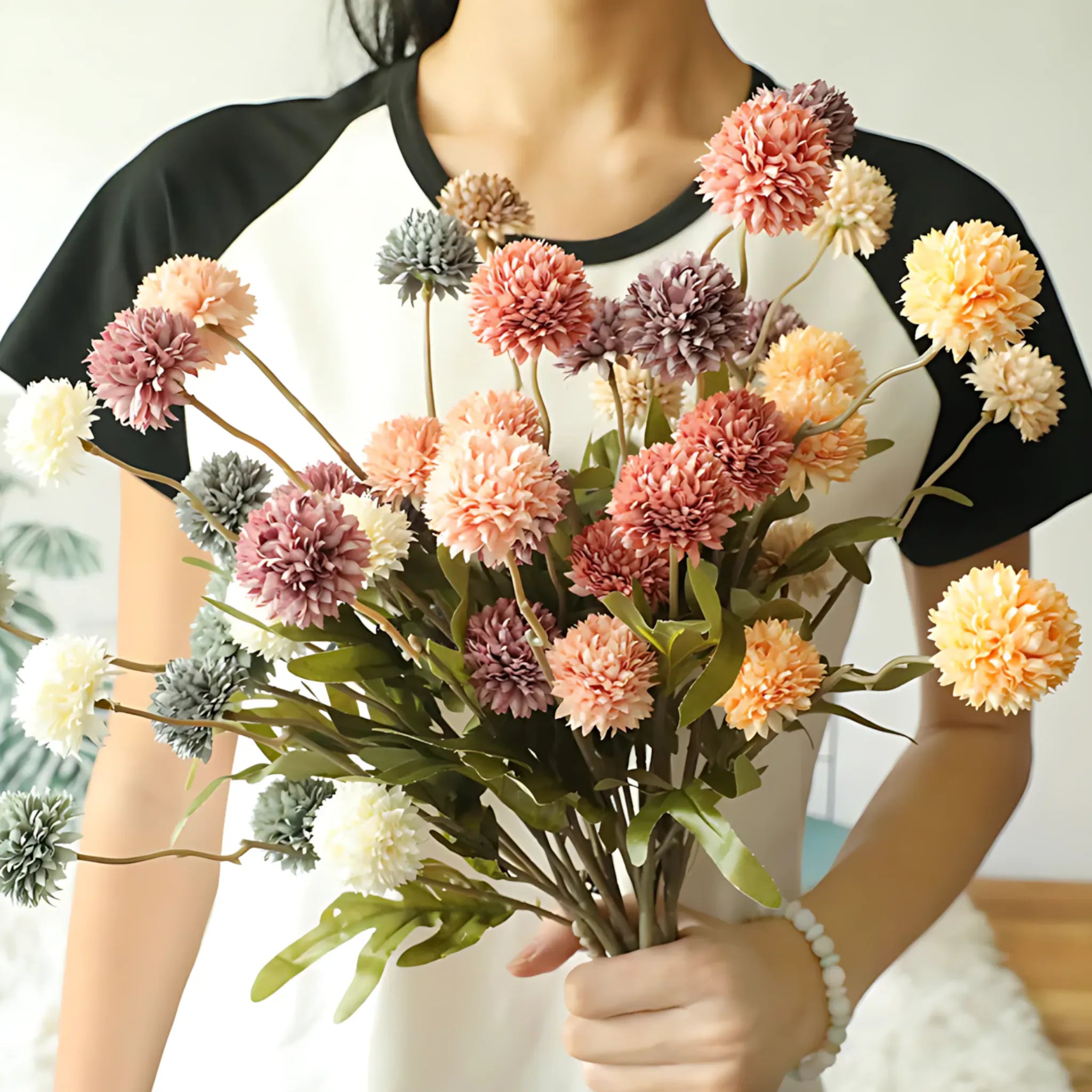Artificial Dandelion Bouquet - 5 Heads for Wedding & Decor Artificial Plants