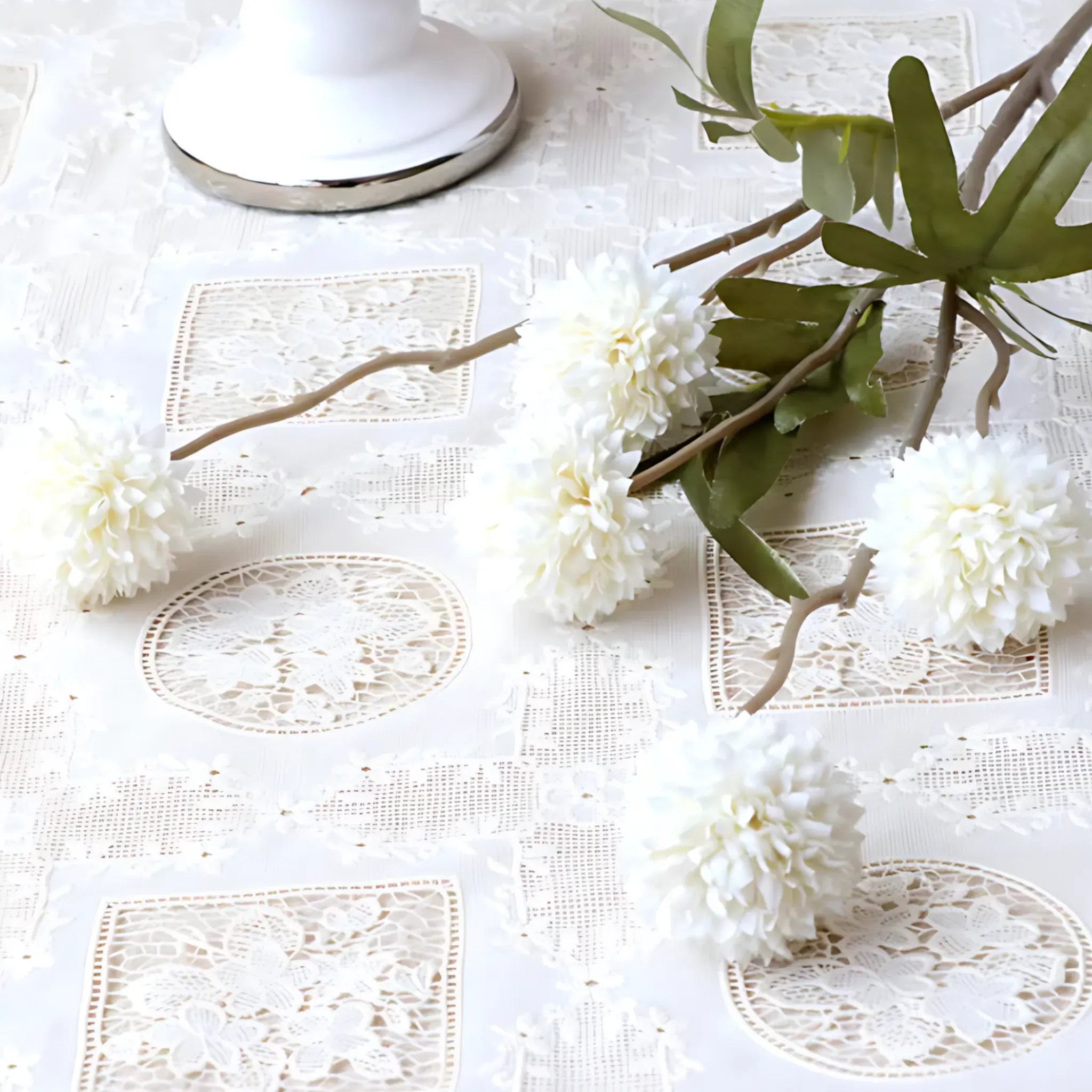 Artificial Dandelion Bouquet - 5 Heads for Wedding & Decor white Artificial Plants