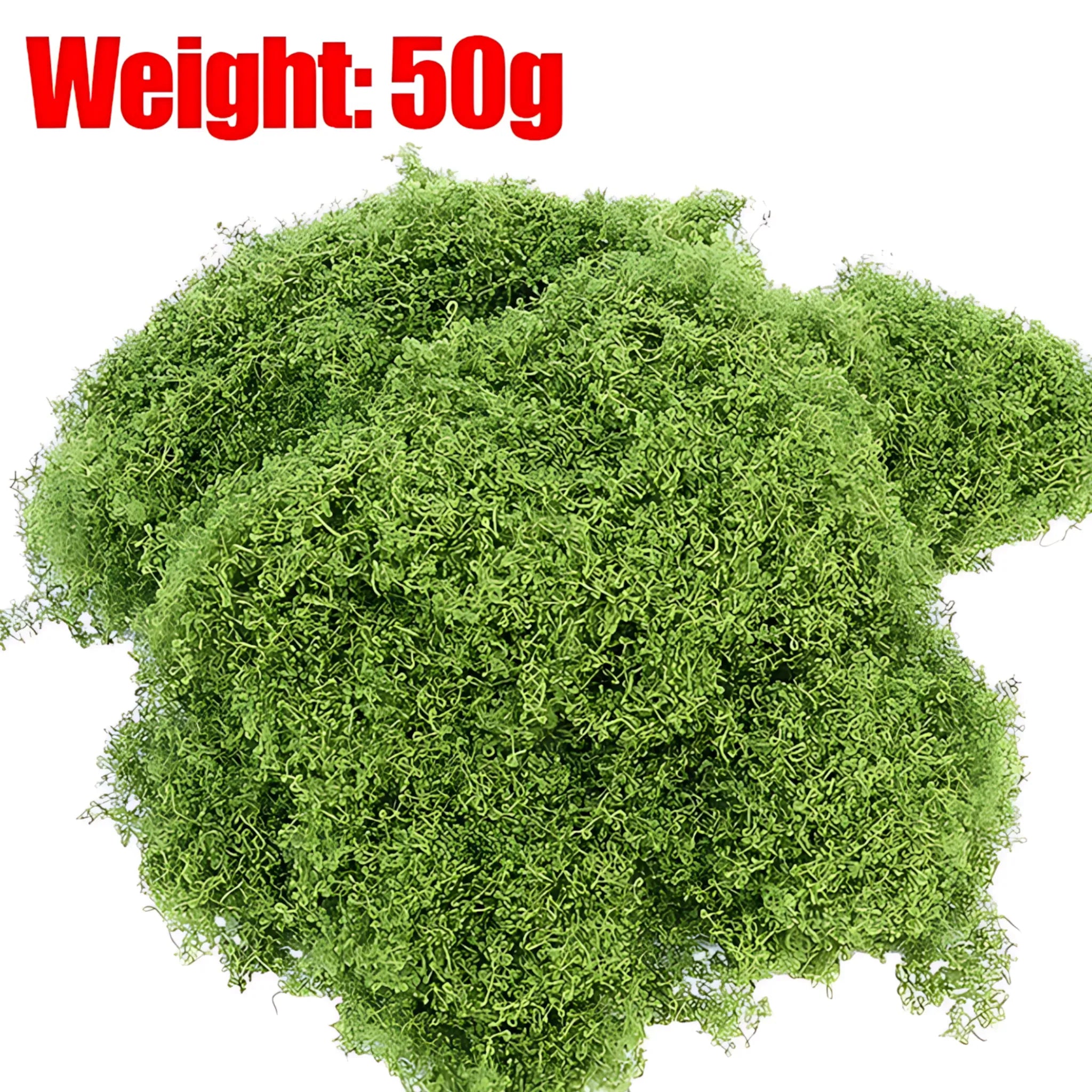 Artificial Moss Decor - Lush Green Lawn for DIY & Landscaping 50g Artificial Moss