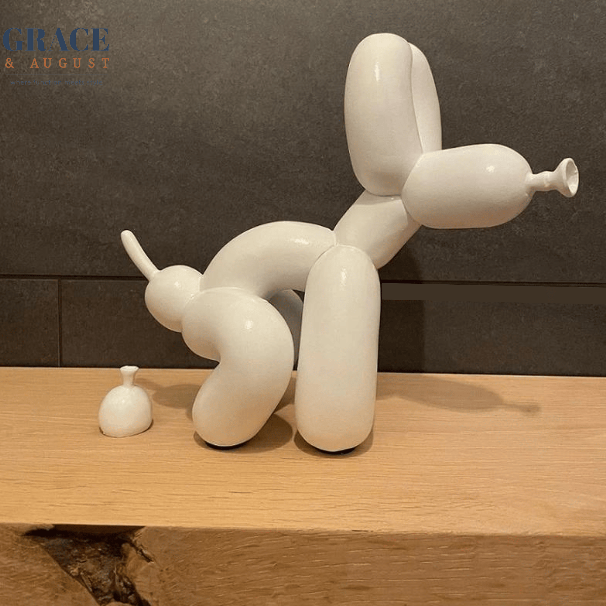 Balloon Dog Doggy Poo Sculptures |Shiny & Matte Pooch Pizzazz AA41-paint-White Home decor