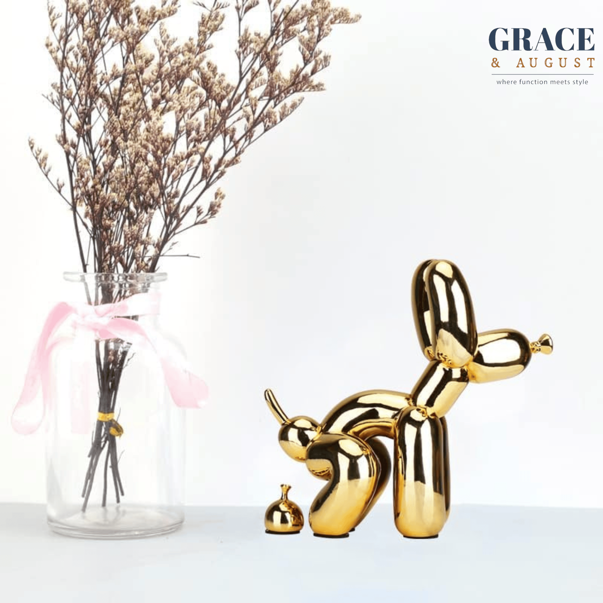 Balloon Dog Doggy Poo Sculptures |Shiny & Matte Pooch Pizzazz Home decor