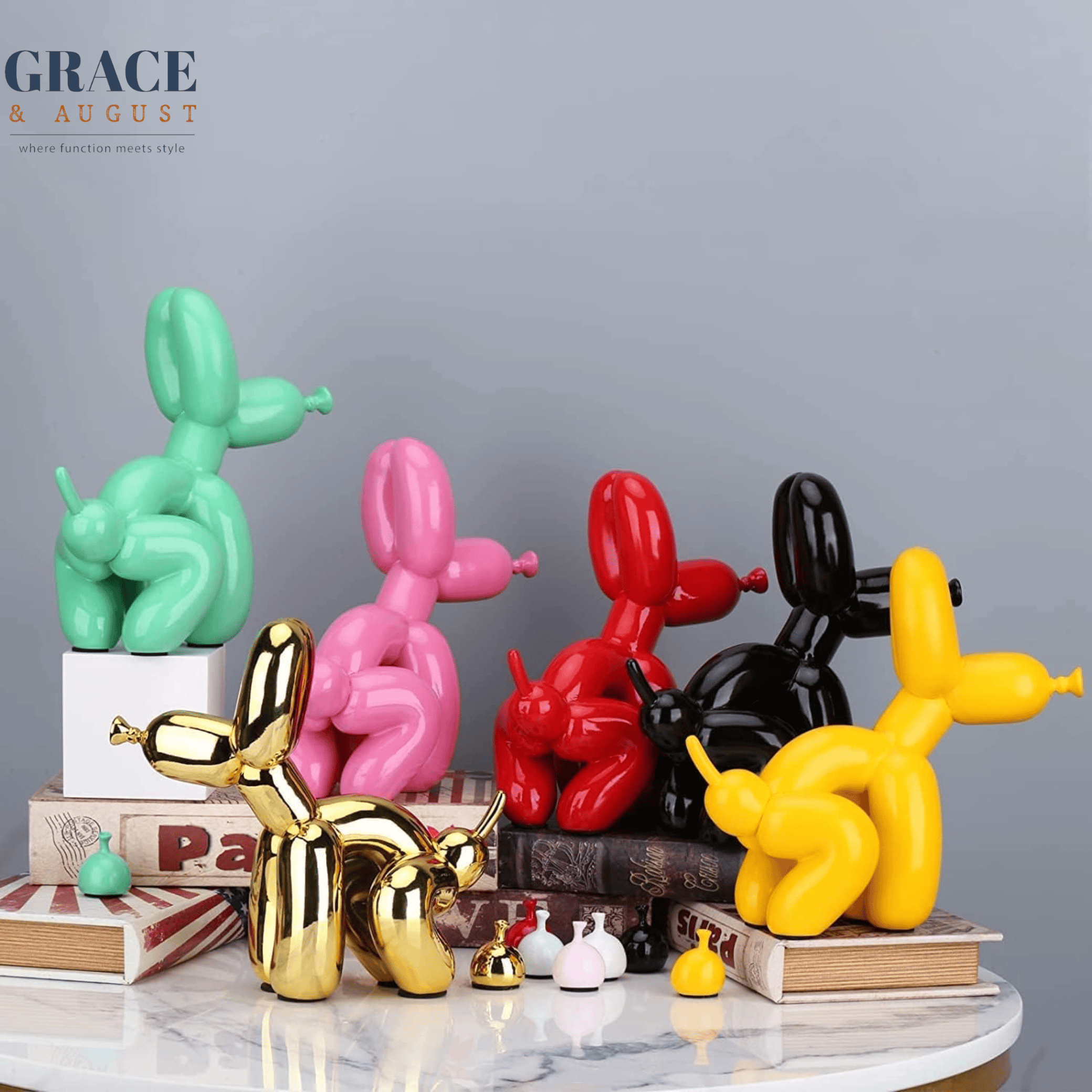 Balloon Dog Doggy Poo Sculptures |Shiny & Matte Pooch Pizzazz Home decor