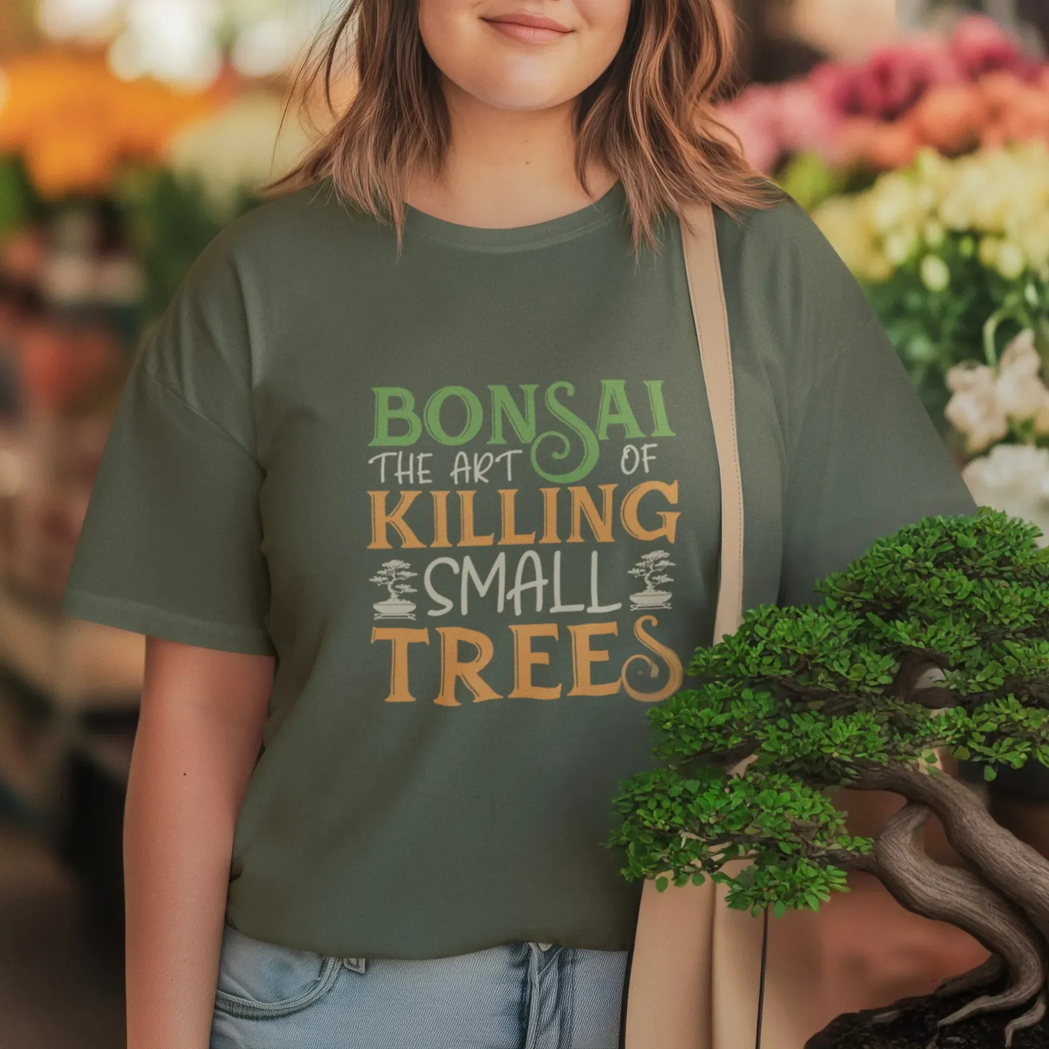 Bonsai The Art Of Killing Small Tree T-shirt Military Green / S T-Shirt